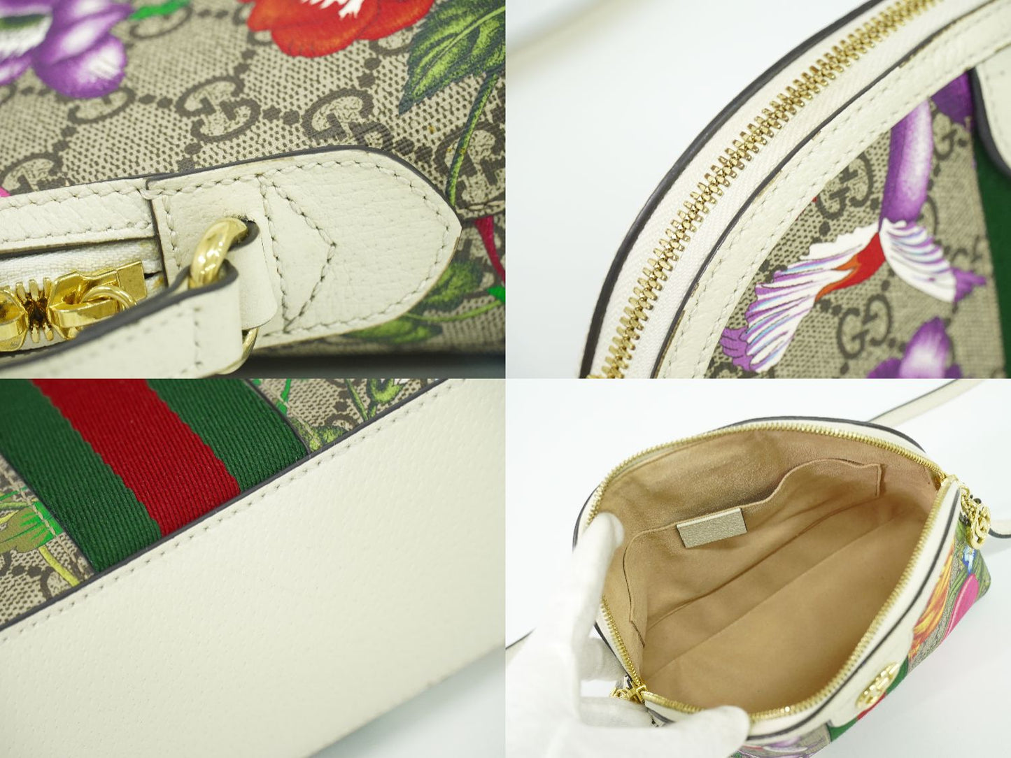 GUCCI オフィディア フローラ GGスプリーム ショルダーバッグ ベージュ マルチカラー 499621