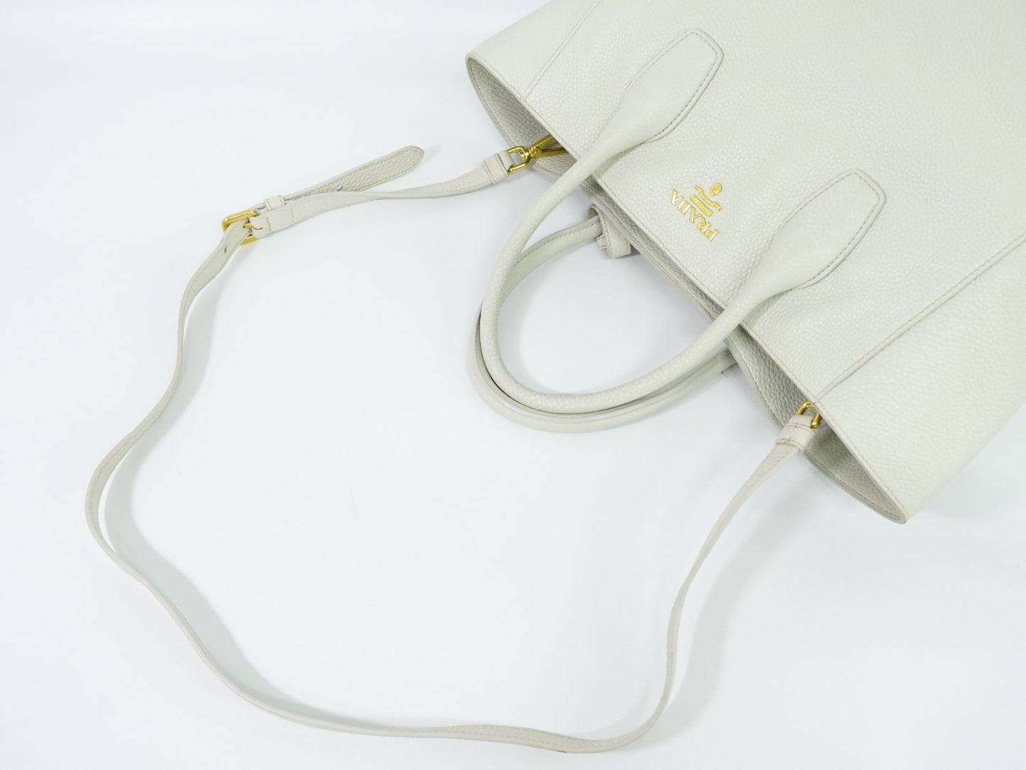 PRADA 2WAY ショルダーバッグ アイボリー系 BN2694
