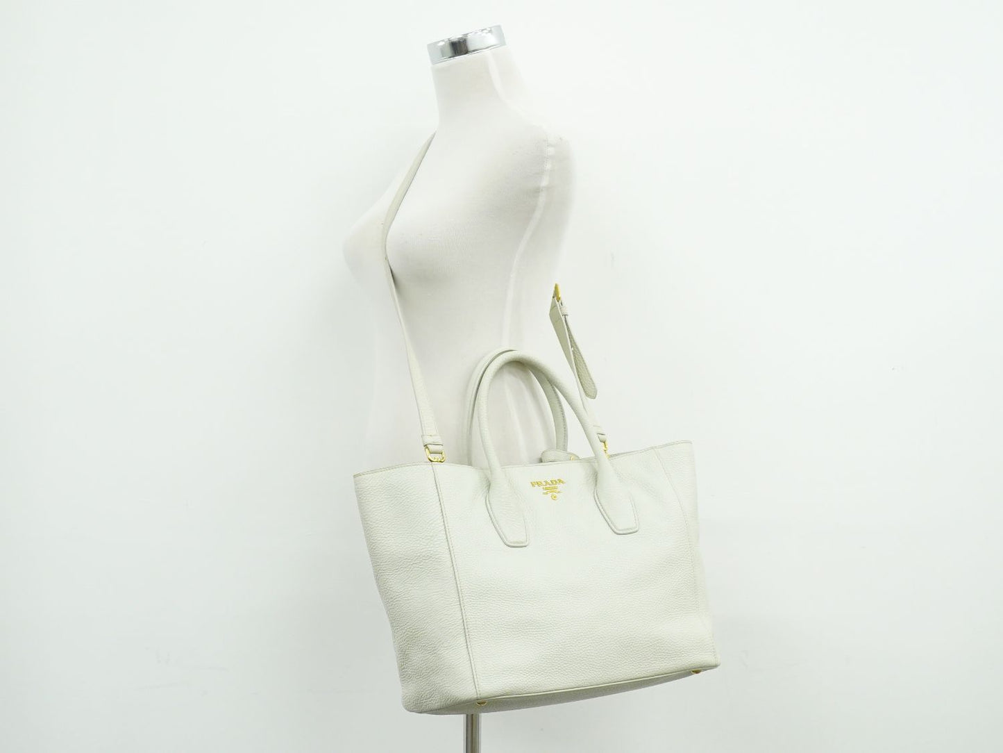 PRADA 2WAY ショルダーバッグ アイボリー系 BN2694