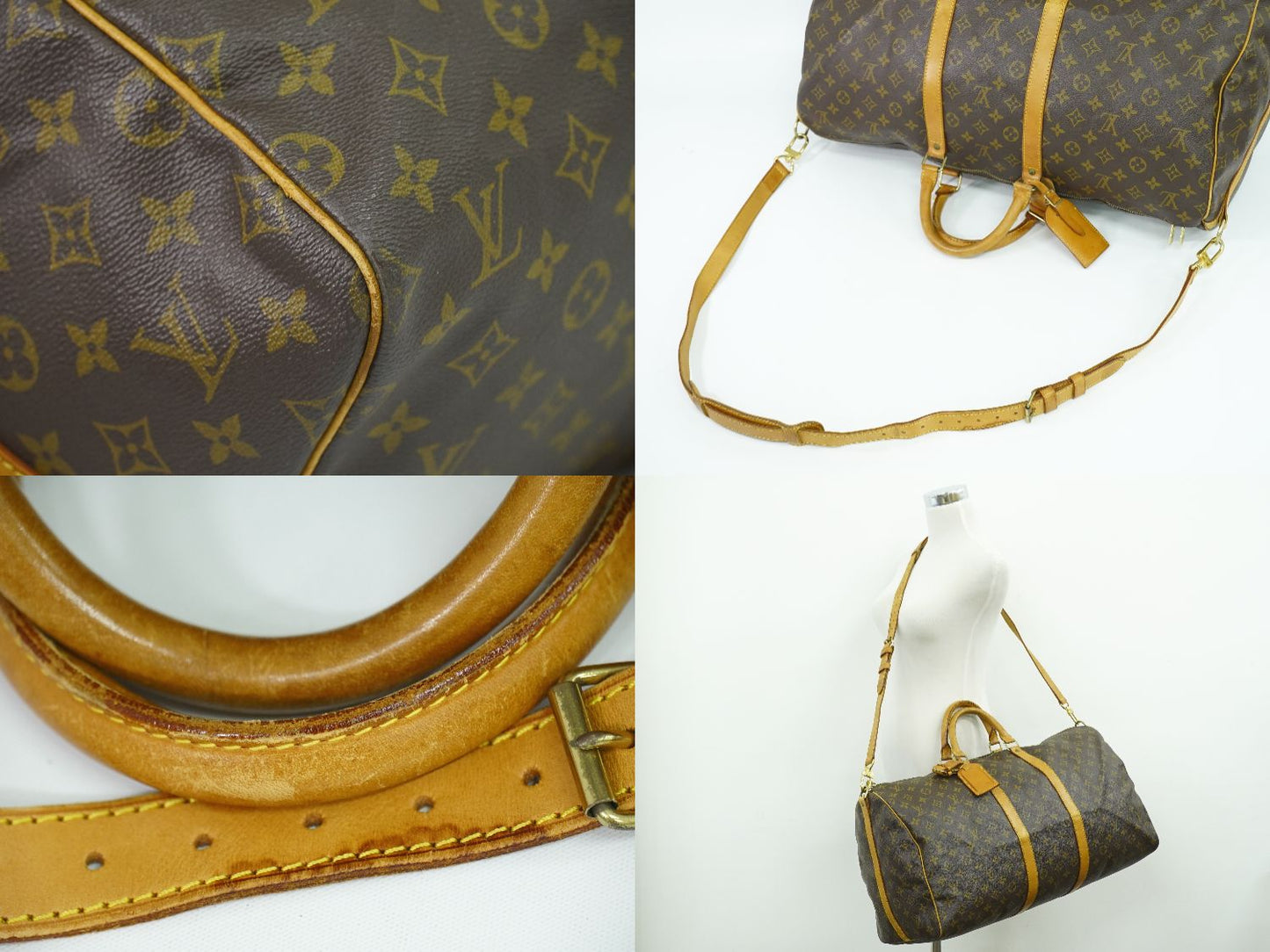 LOUIS VUITTON キーポルバンドリエール 55 モノグラム 2WAY ボストンバッグ M41414