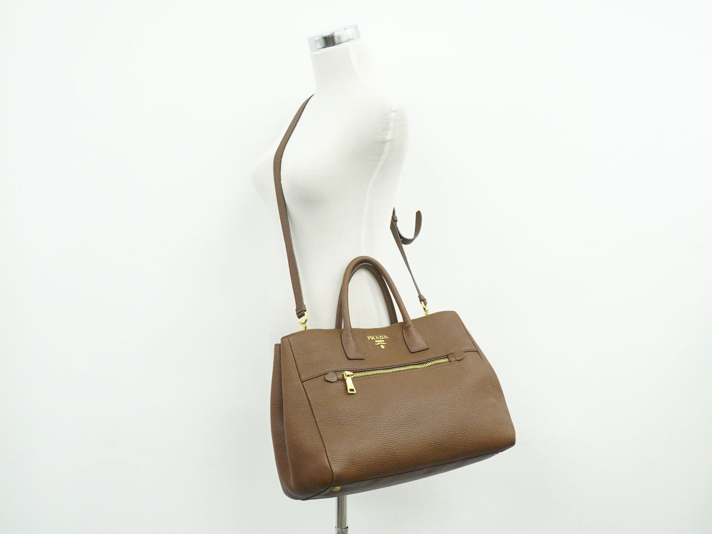 PRADA 2WAY ショルダーバッグ ブラウン BN2545