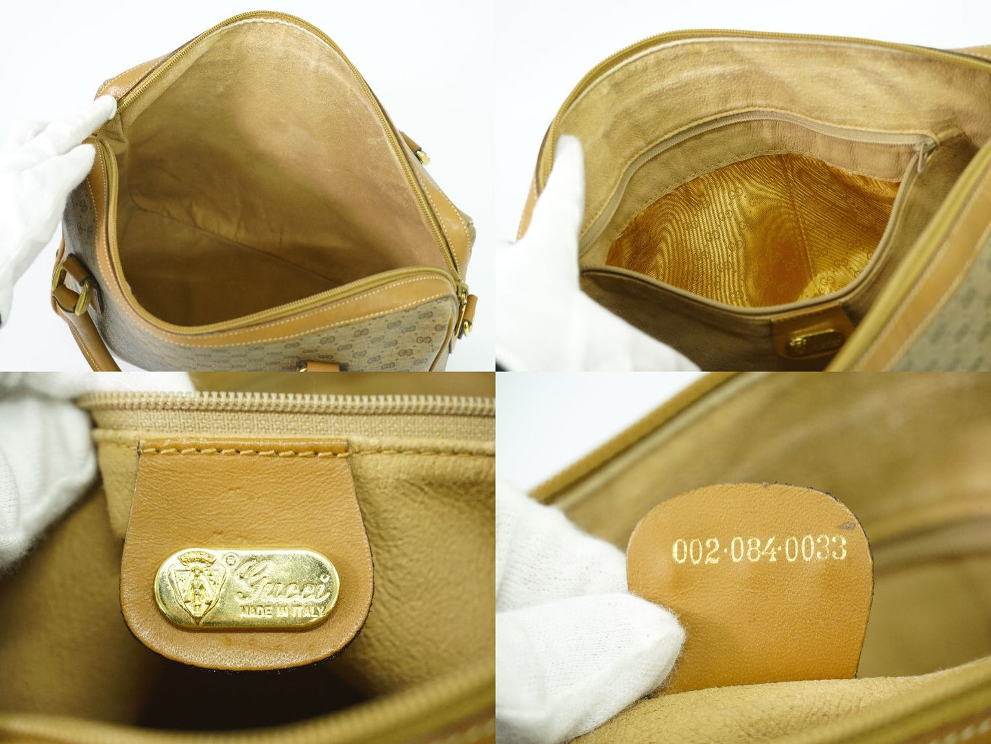 GUCCI マイクロGG ハンドバッグ ブラウン