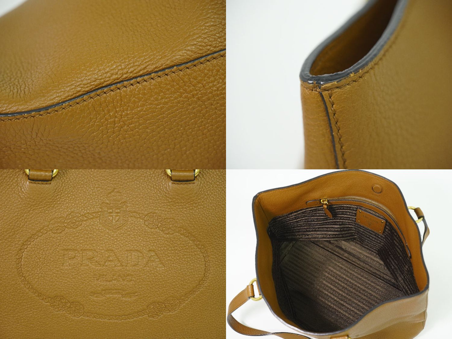 PRADA トートバッグ ブラウン