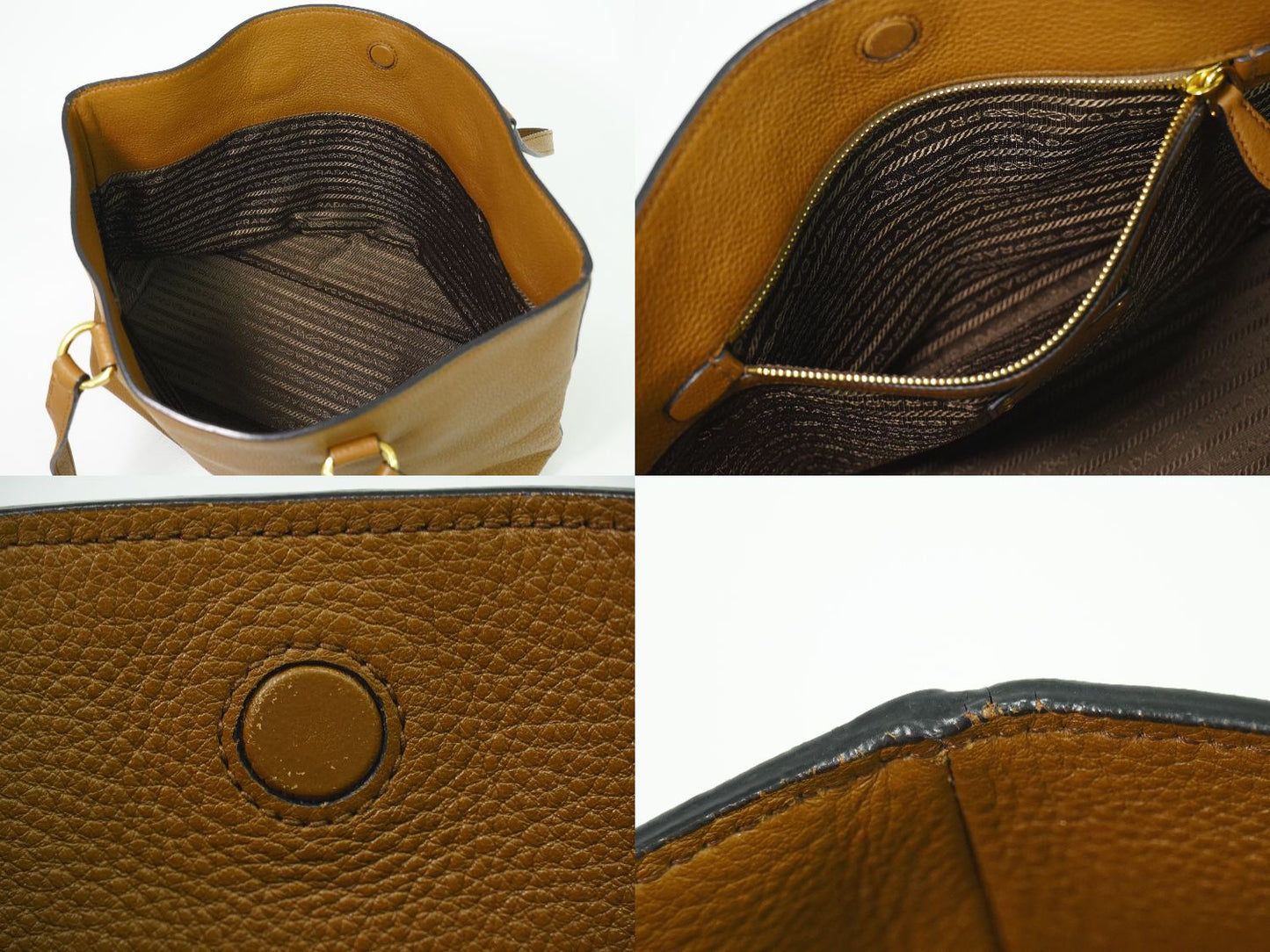 PRADA トートバッグ ブラウン
