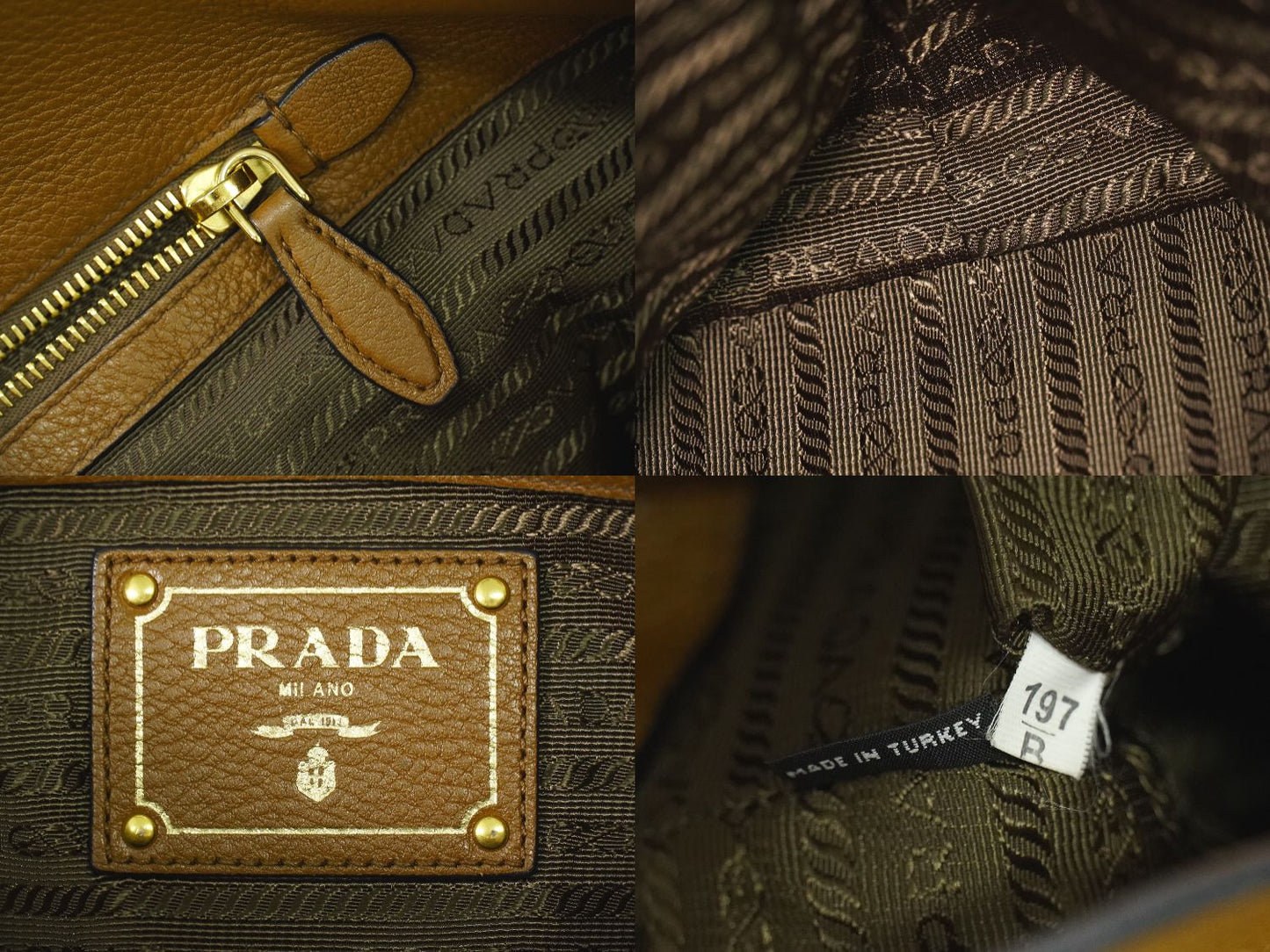 PRADA トートバッグ ブラウン