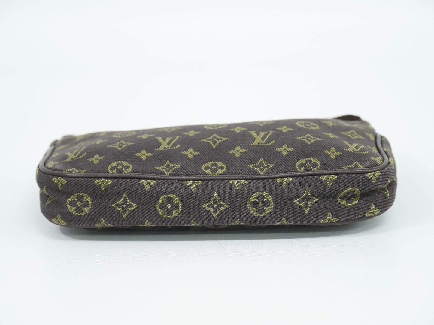 LOUIS VUITTON バケット モノグラム ミニラン 付属ポーチ エベヌ ブラウン