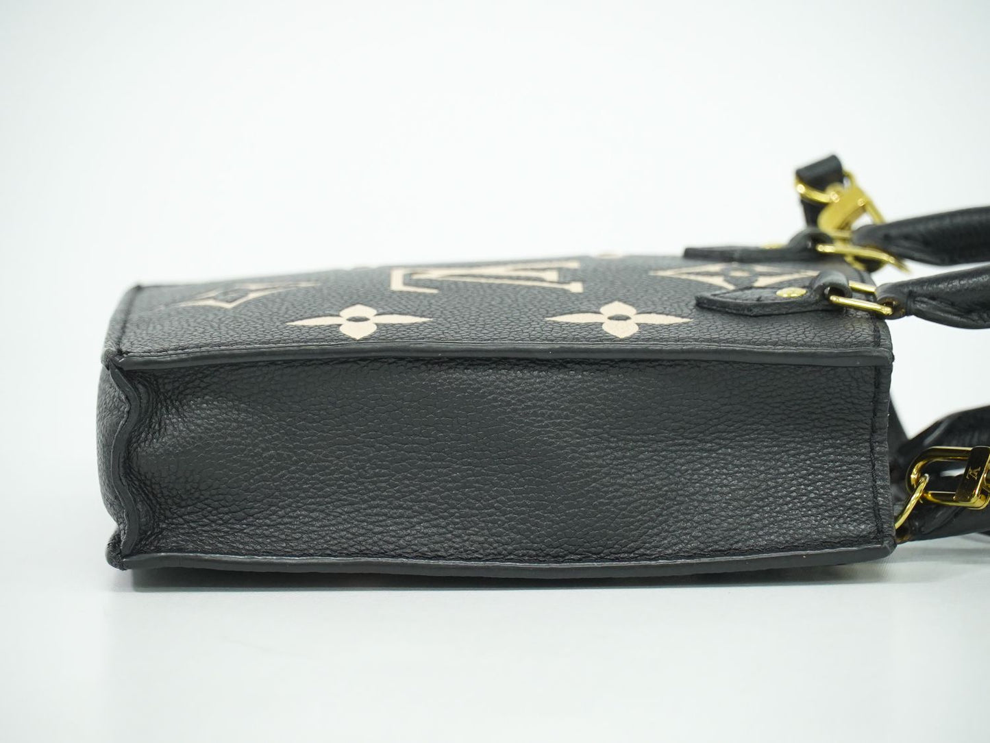 LOUIS VUITTON プティット サックプラ モノグラム アンプラントレザー 2WAY ショルダーバッグ ブラック M57937