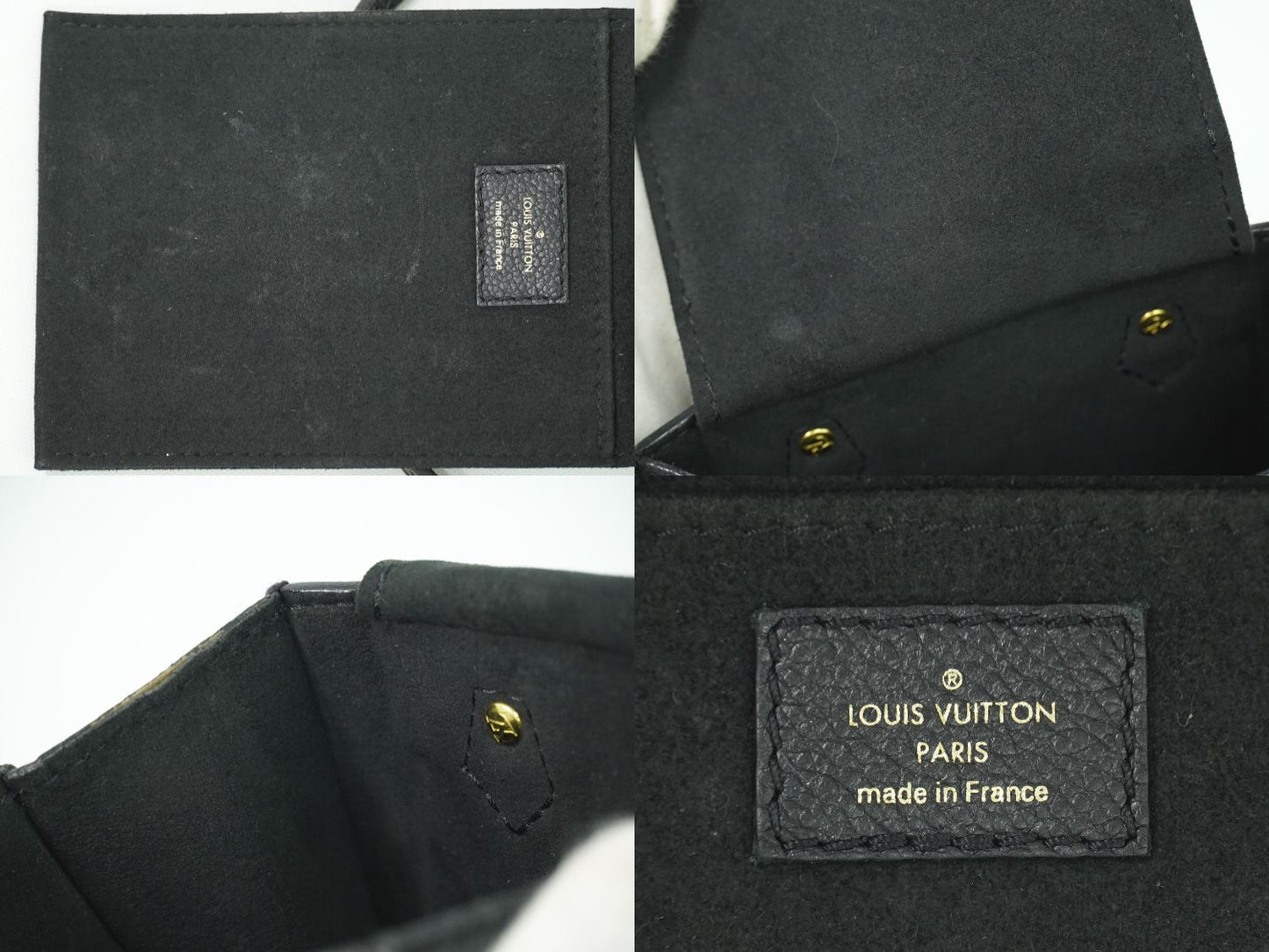 LOUIS VUITTON プティット サックプラ モノグラム アンプラントレザー 2WAY ショルダーバッグ ブラック M57937