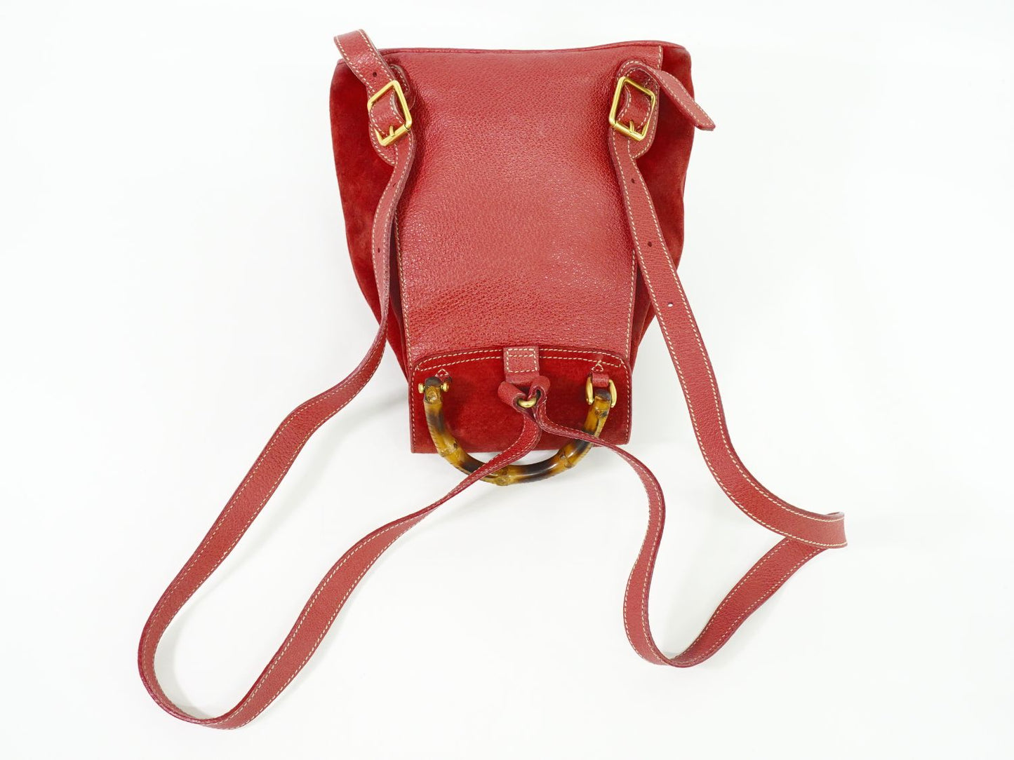 GUCCI バンブー ミニ リュックサック レッド