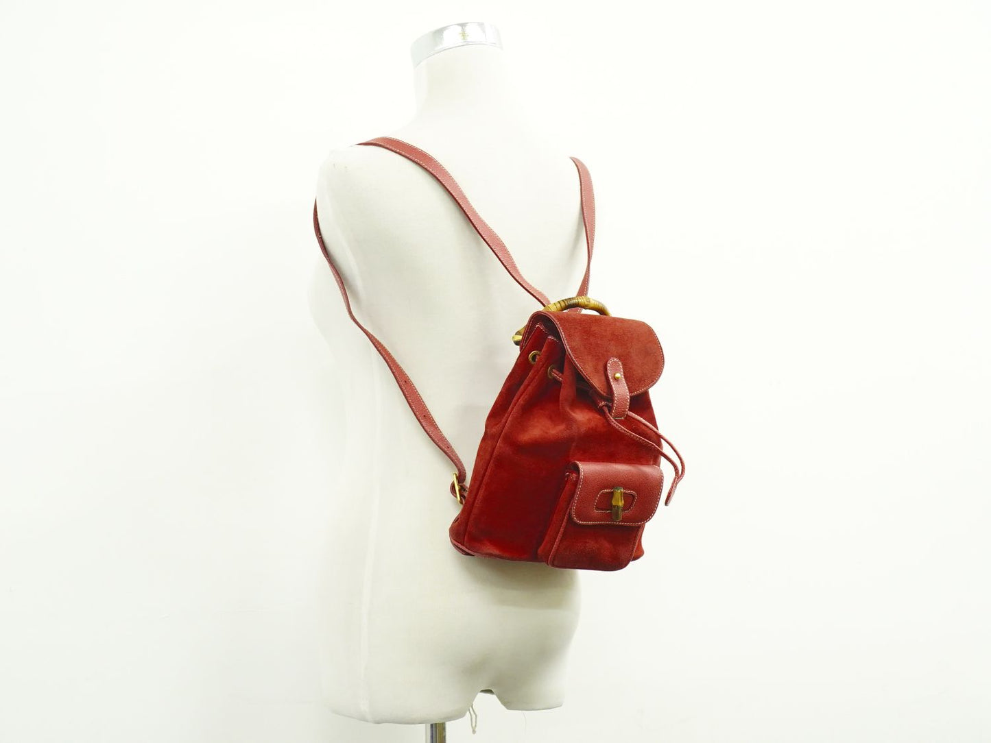 GUCCI バンブー ミニ リュックサック レッド