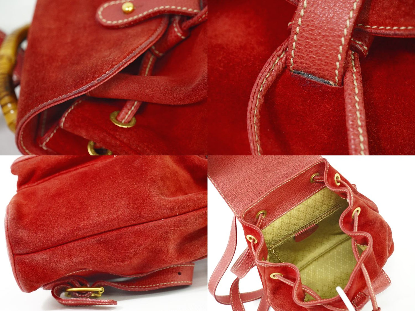 GUCCI バンブー ミニ リュックサック レッド