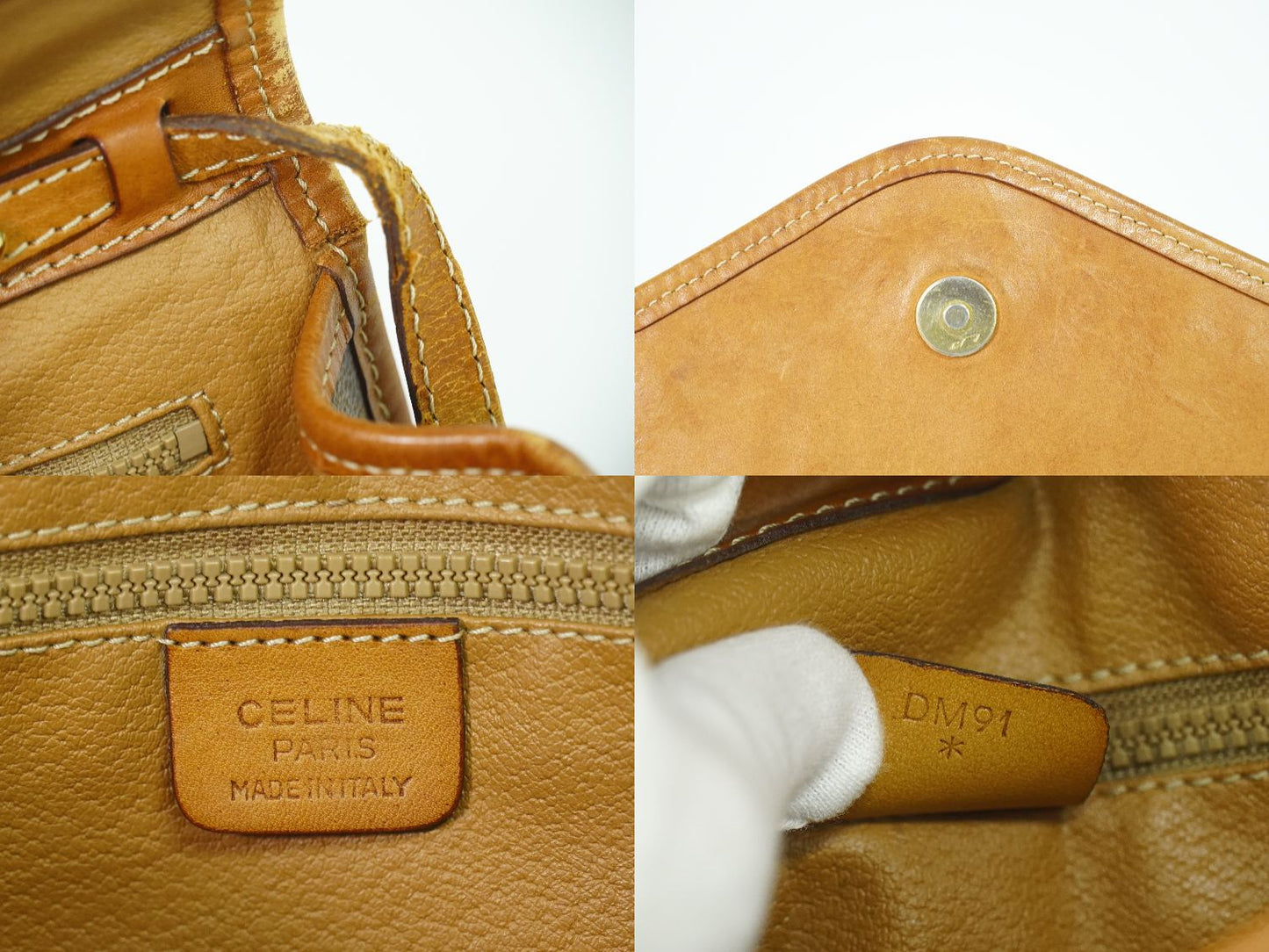 CELINE マカダム ショルダーバッグ ブラウン