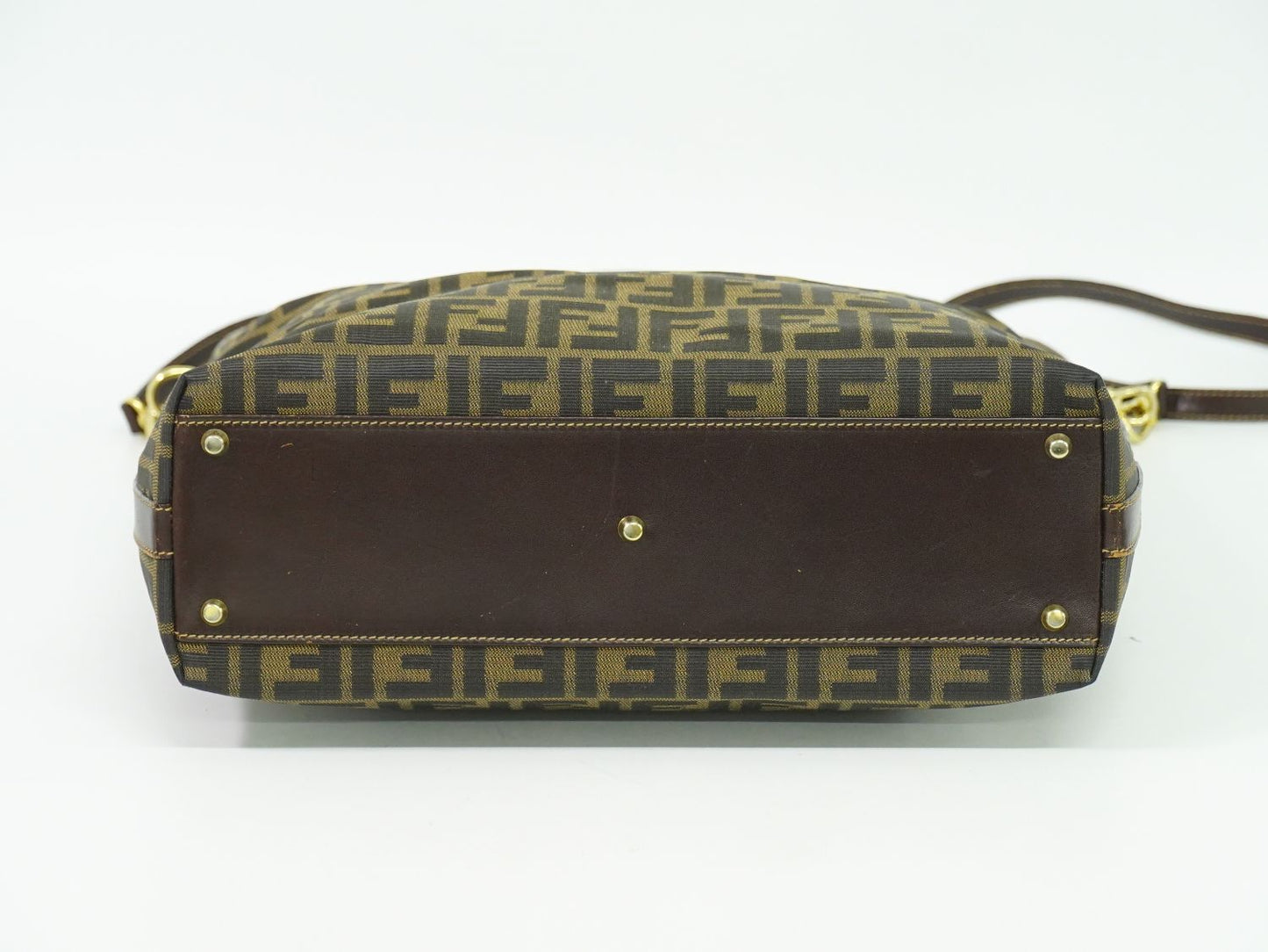 FENDI ズッカ 2WAY ショルダーバッグ ブラウン 15096
