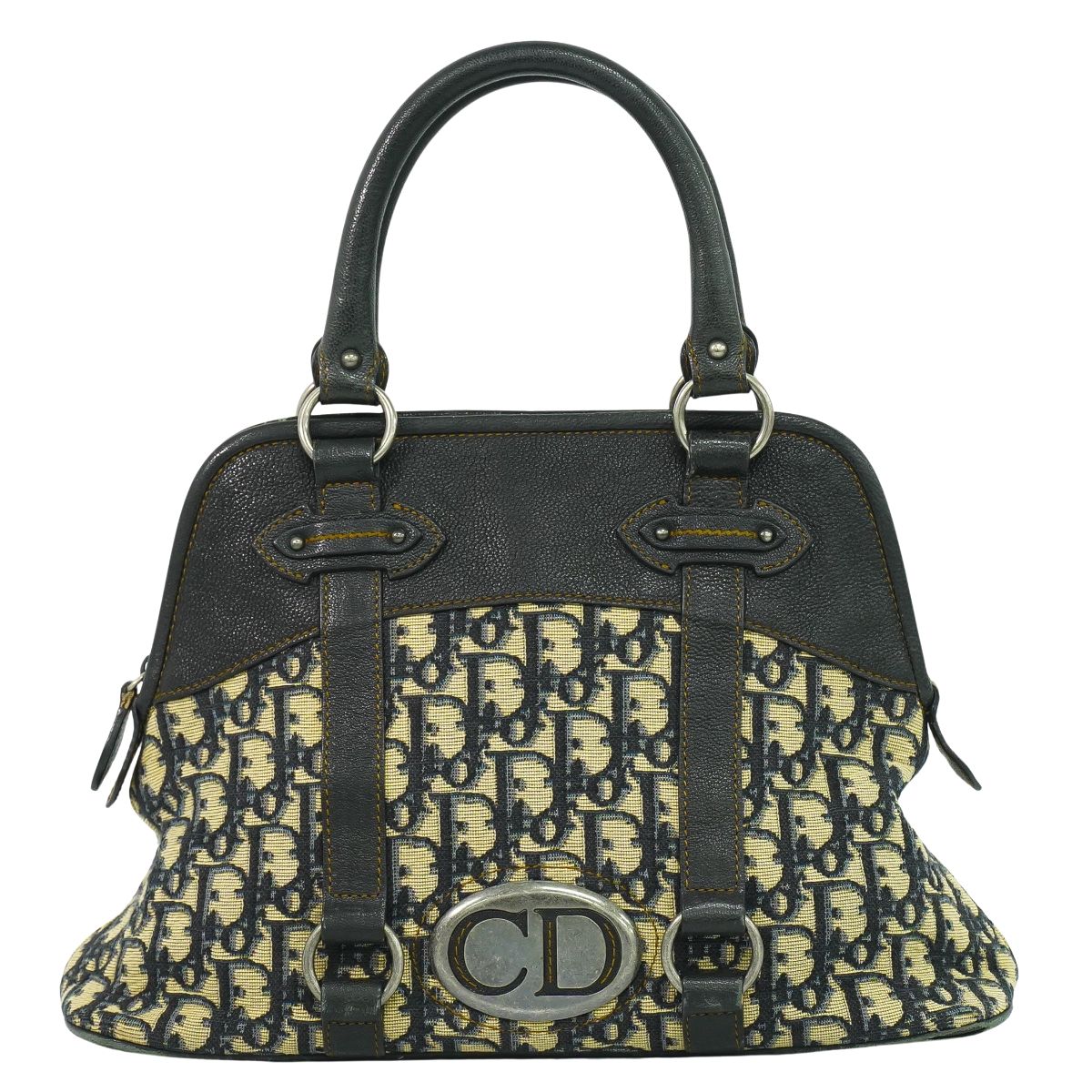 Christian Dior トロッター ハンドバッグ ネイビー