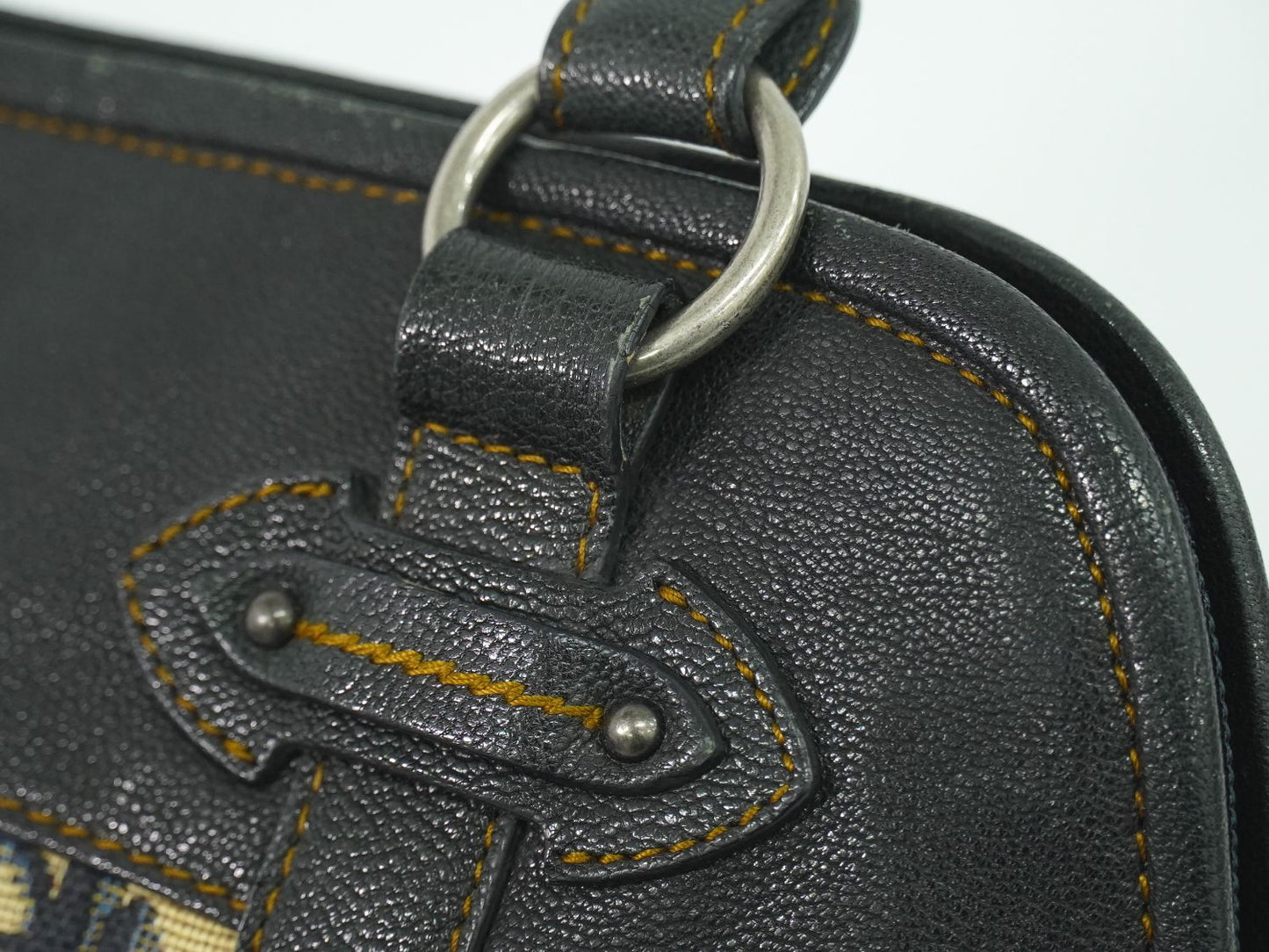 Christian Dior トロッター ハンドバッグ ネイビー