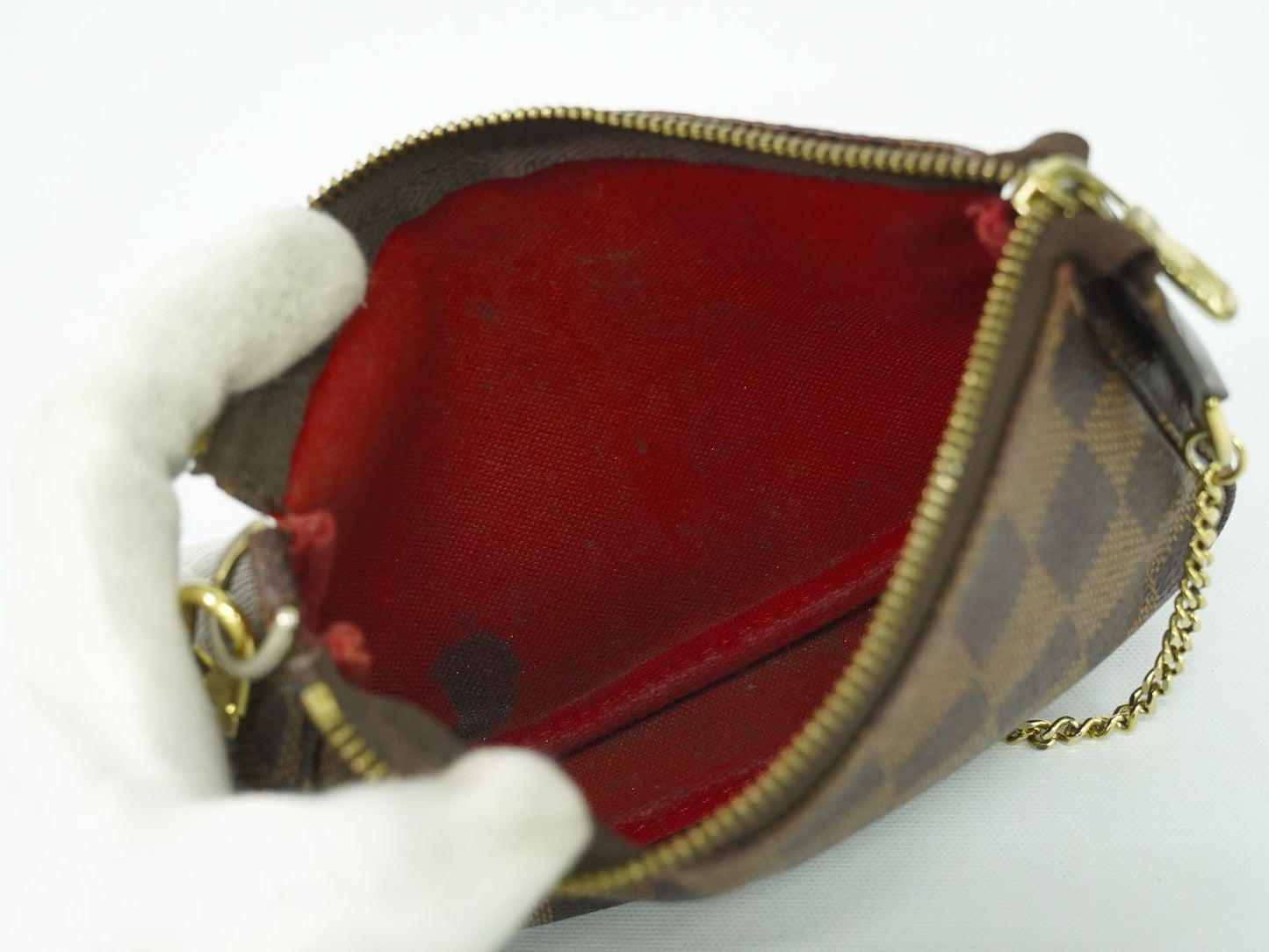 LOUIS VUITTON ミニ ポシェットアクセソワール ダミエエベヌ ポーチ N58009