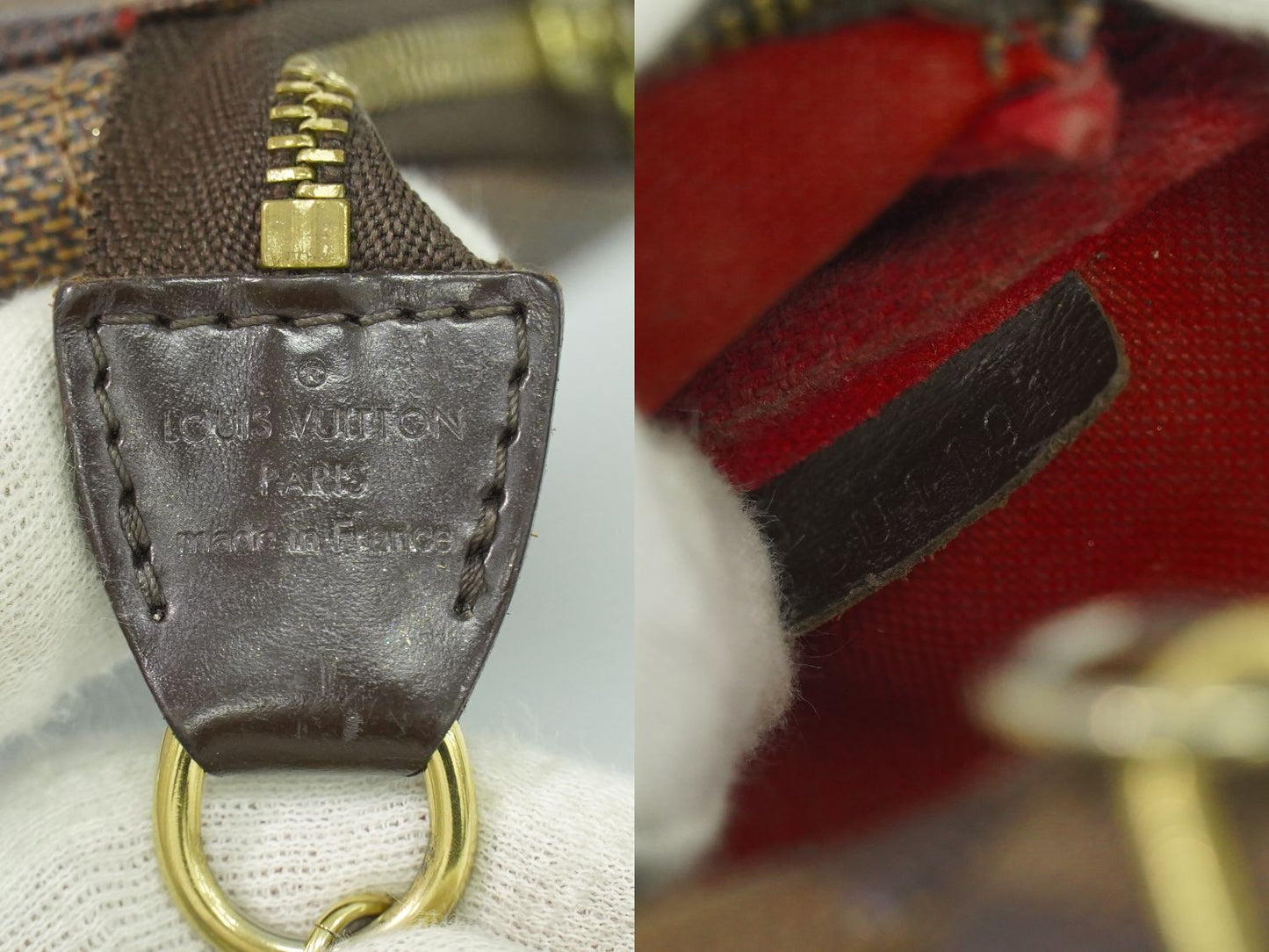 LOUIS VUITTON ミニ ポシェットアクセソワール ダミエエベヌ ポーチ N58009