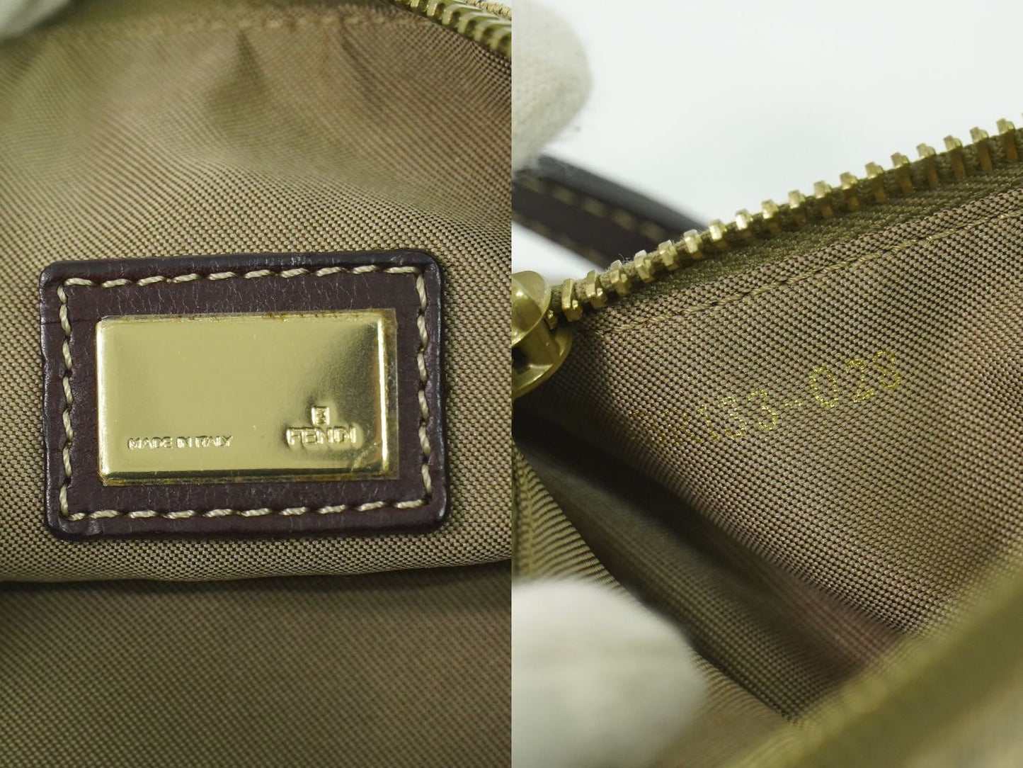 FENDI ズッキーノ アクセサリーポーチ ベージュ