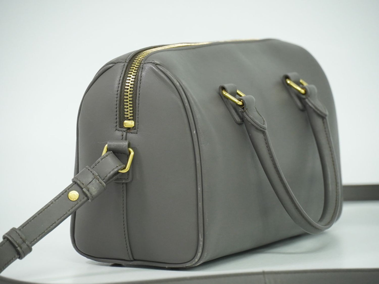 SAINT LAURENT ベイビーダッフル 2WAY ショルダーバッグ グレー