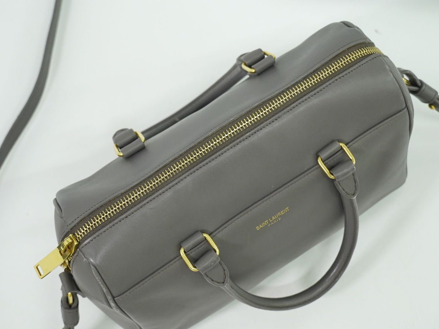 SAINT LAURENT ベイビーダッフル 2WAY ショルダーバッグ グレー
