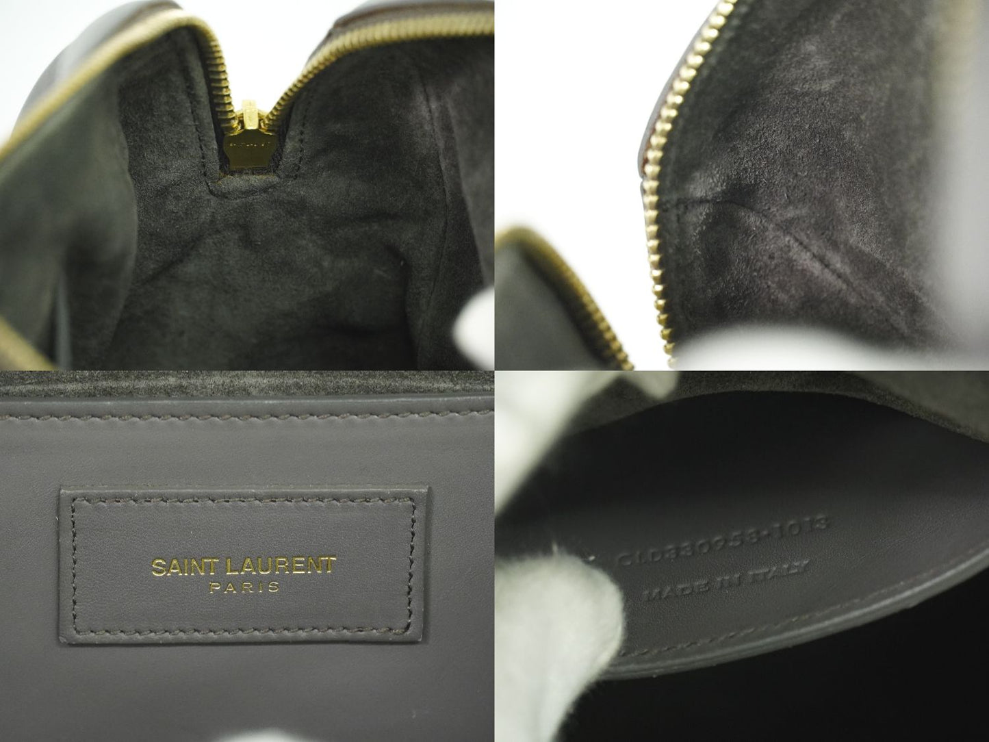 SAINT LAURENT ベイビーダッフル 2WAY ショルダーバッグ グレー
