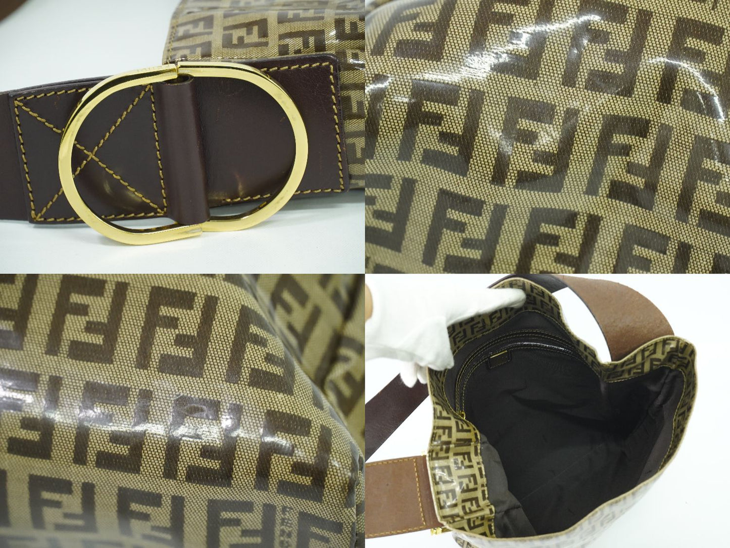 FENDI ズッキーノ ショルダーバッグ ベージュ