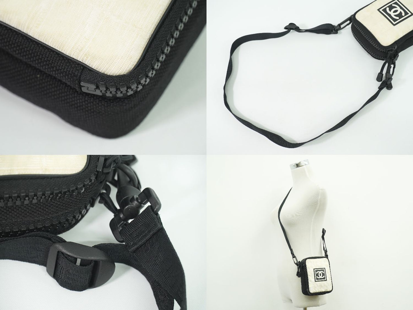 CHANEL ココマーク スポーツライン ショルダーバッグ ベージュ ブラック