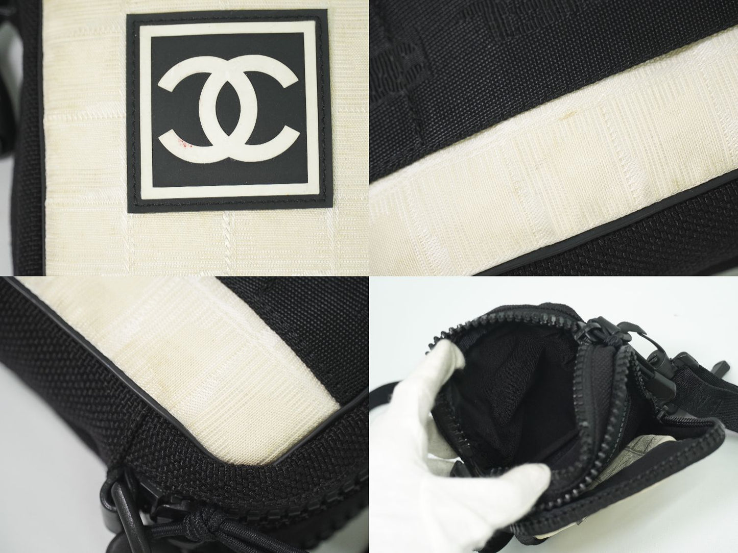 CHANEL ココマーク スポーツライン ショルダーバッグ ベージュ ブラック
