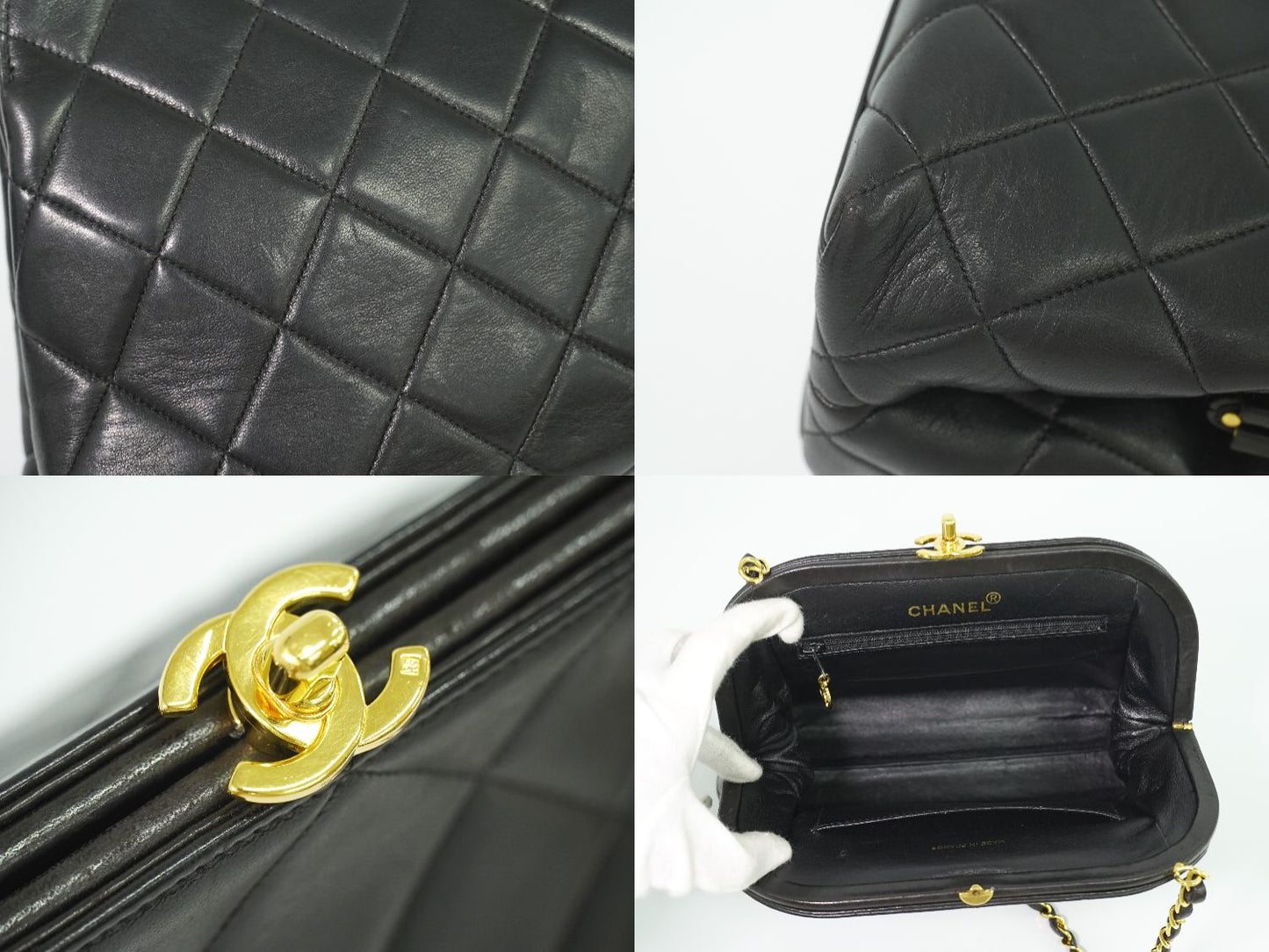 CHANEL ココマーク マトラッセ ショルダーバッグ ブラック