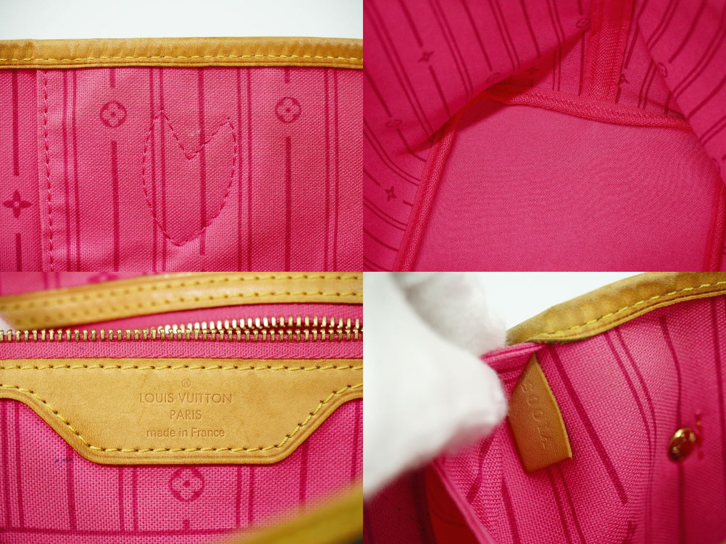 LOUIS VUITTON ネヴァーフル MM モノグラム ローズ トートバッグ ブラウン マルチカラー M48613