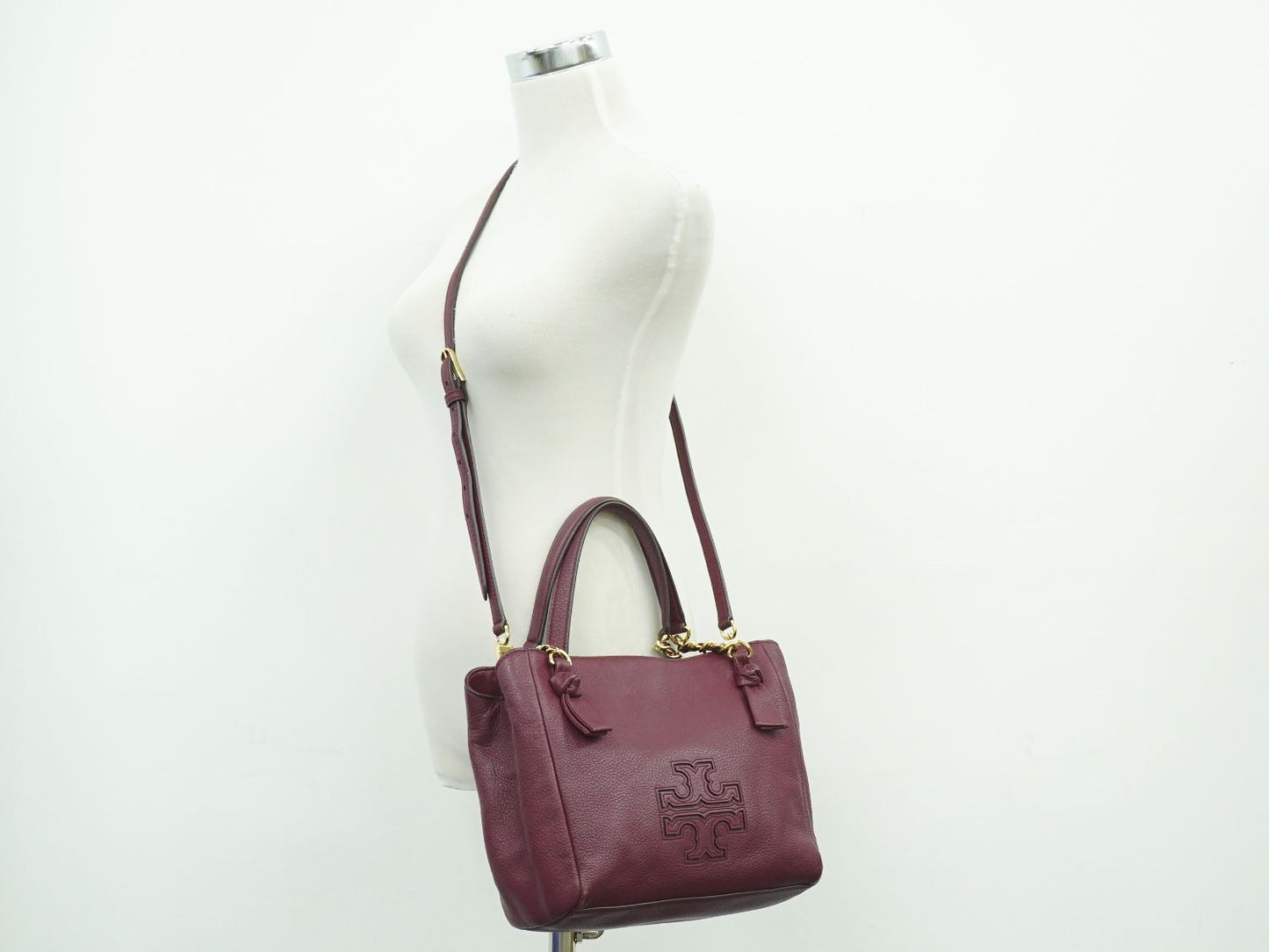 TORY BURCH 2WAY ショルダーバッグ ボルドー