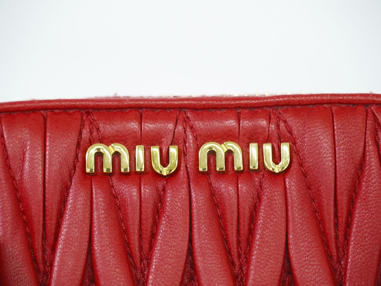 MIU MIU マテラッセ コインケース レッド 5MM268