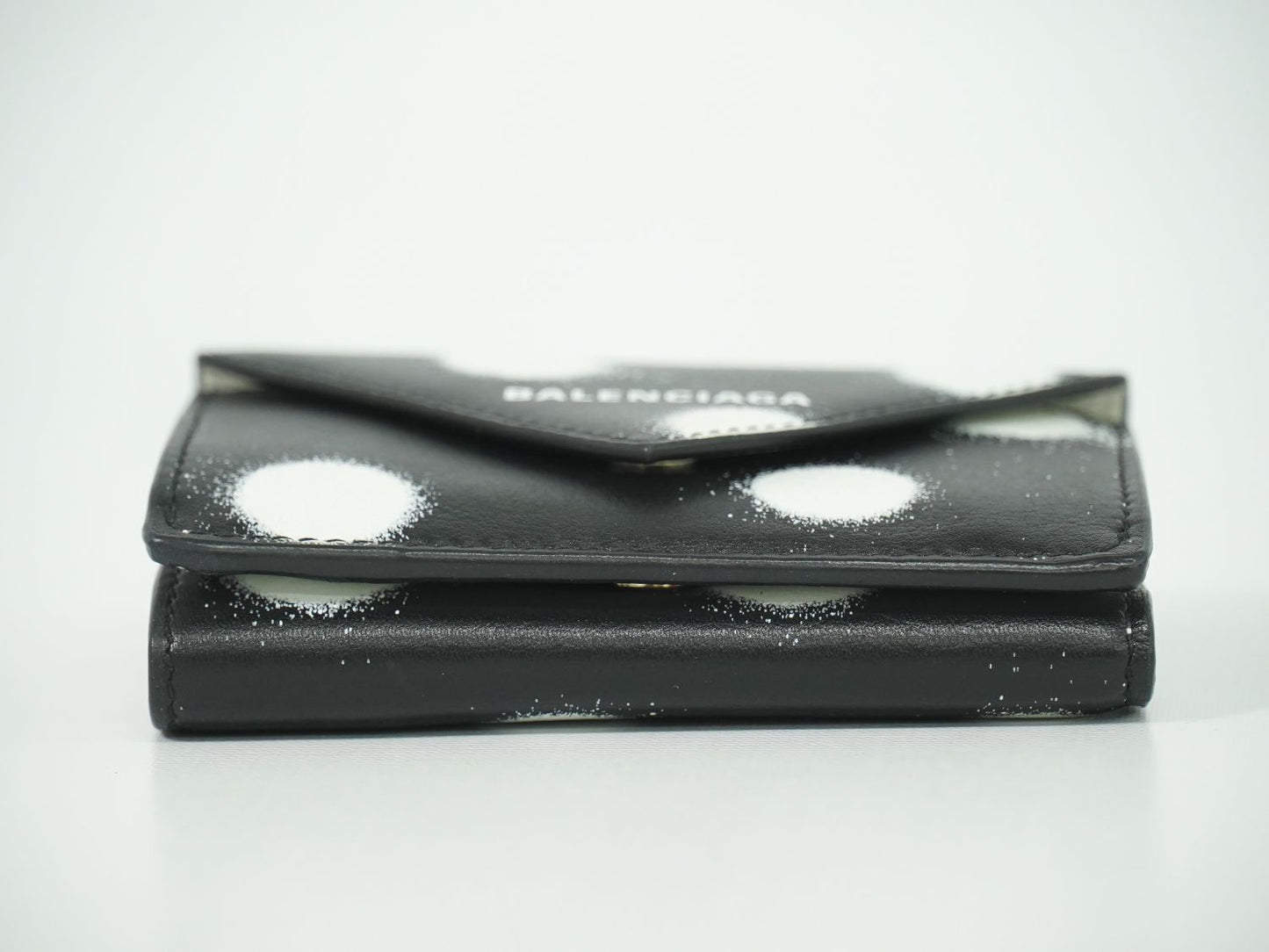 BALENCIAGA ペーパーミニ 折財布 ブラック ホワイト 391446