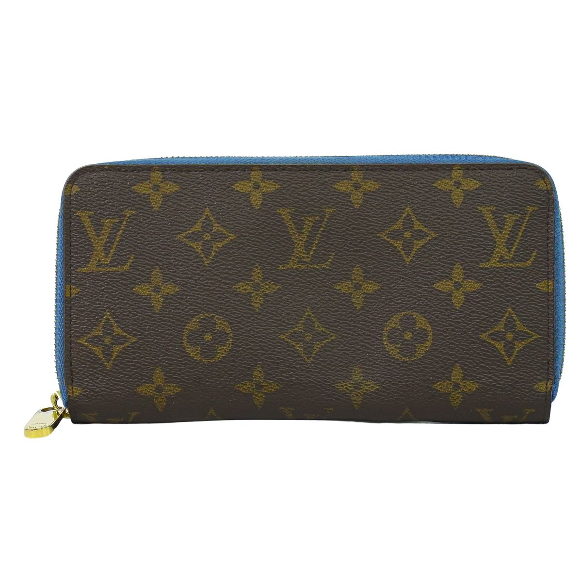 LOUIS VUITTON ジッピーウォレット モノグラム 長財布 ブラウン ブルー M63894