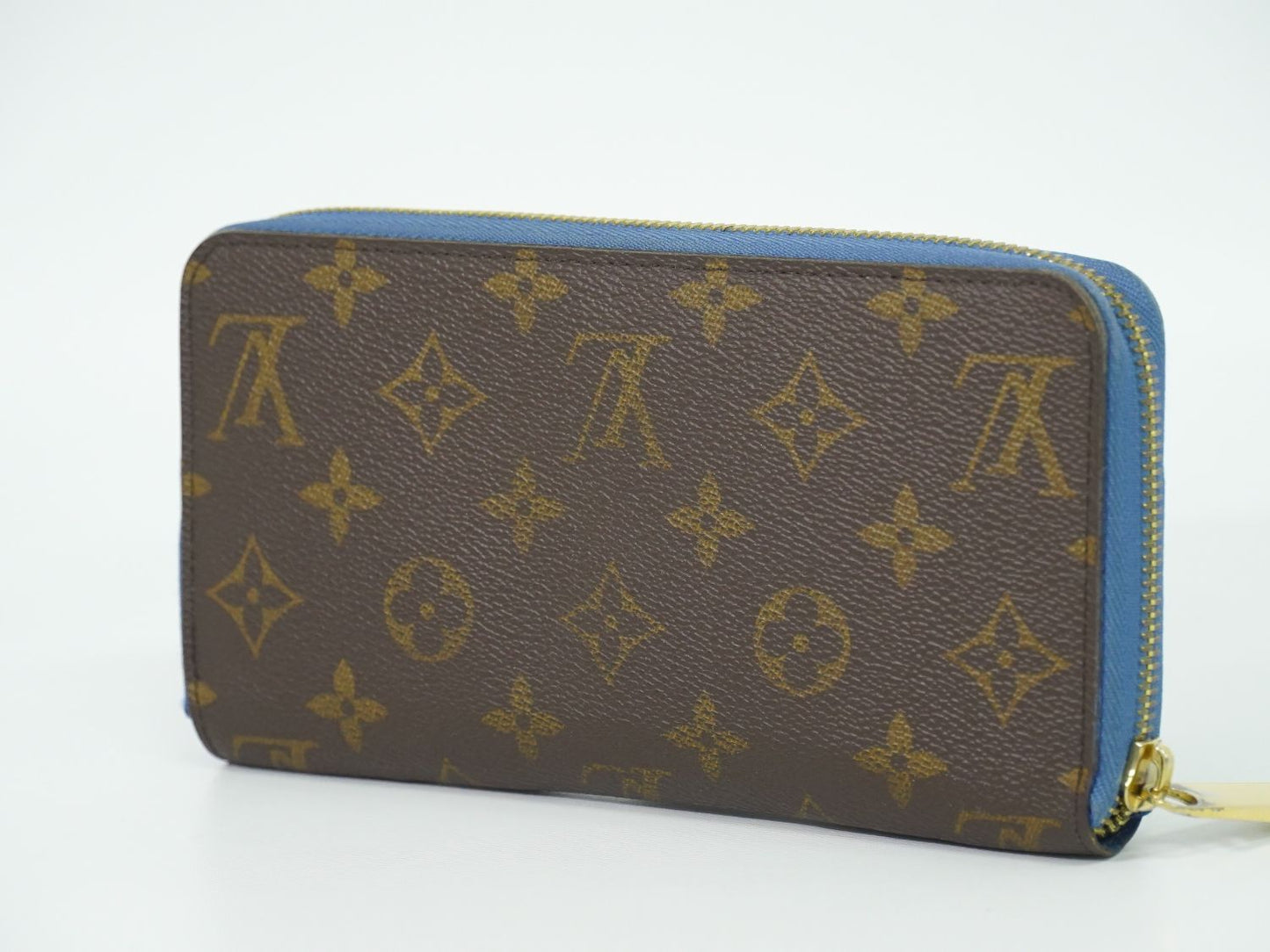 LOUIS VUITTON ジッピーウォレット モノグラム 長財布 ブラウン ブルー M63894