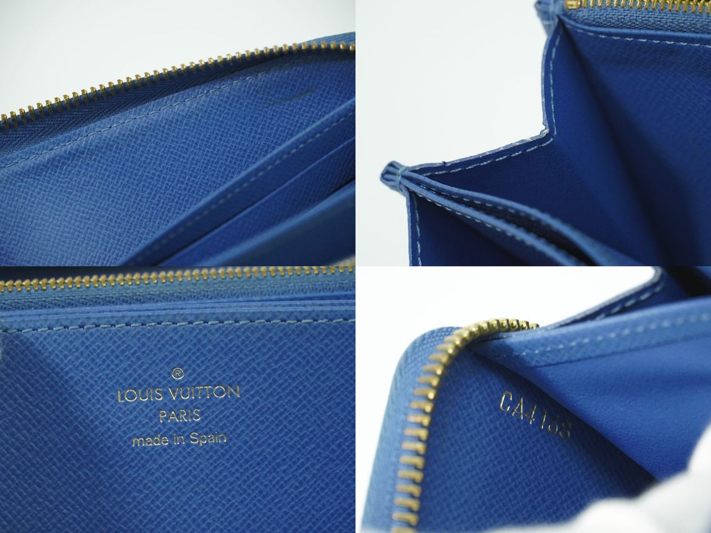 LOUIS VUITTON ジッピーウォレット モノグラム 長財布 ブラウン ブルー M63894