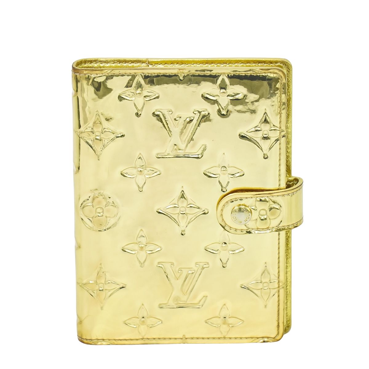 LOUIS VUITTON アジェンダ PM モノグラム ミロワール 手帳カバー ゴールド R20962