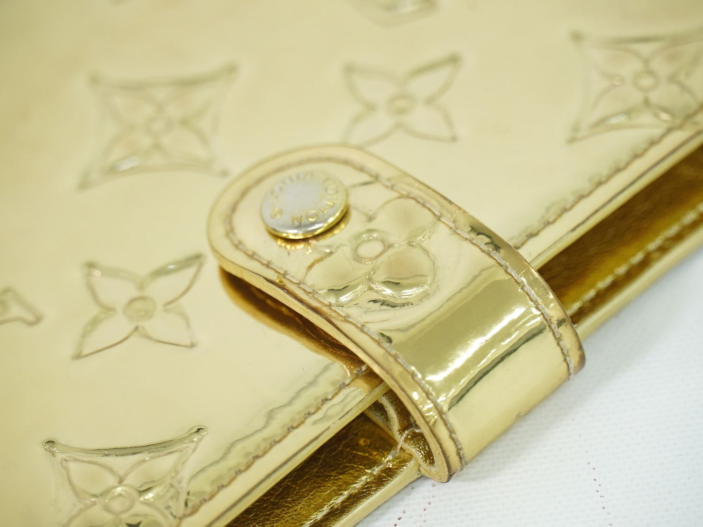 LOUIS VUITTON アジェンダ PM モノグラム ミロワール 手帳カバー ゴールド R20962