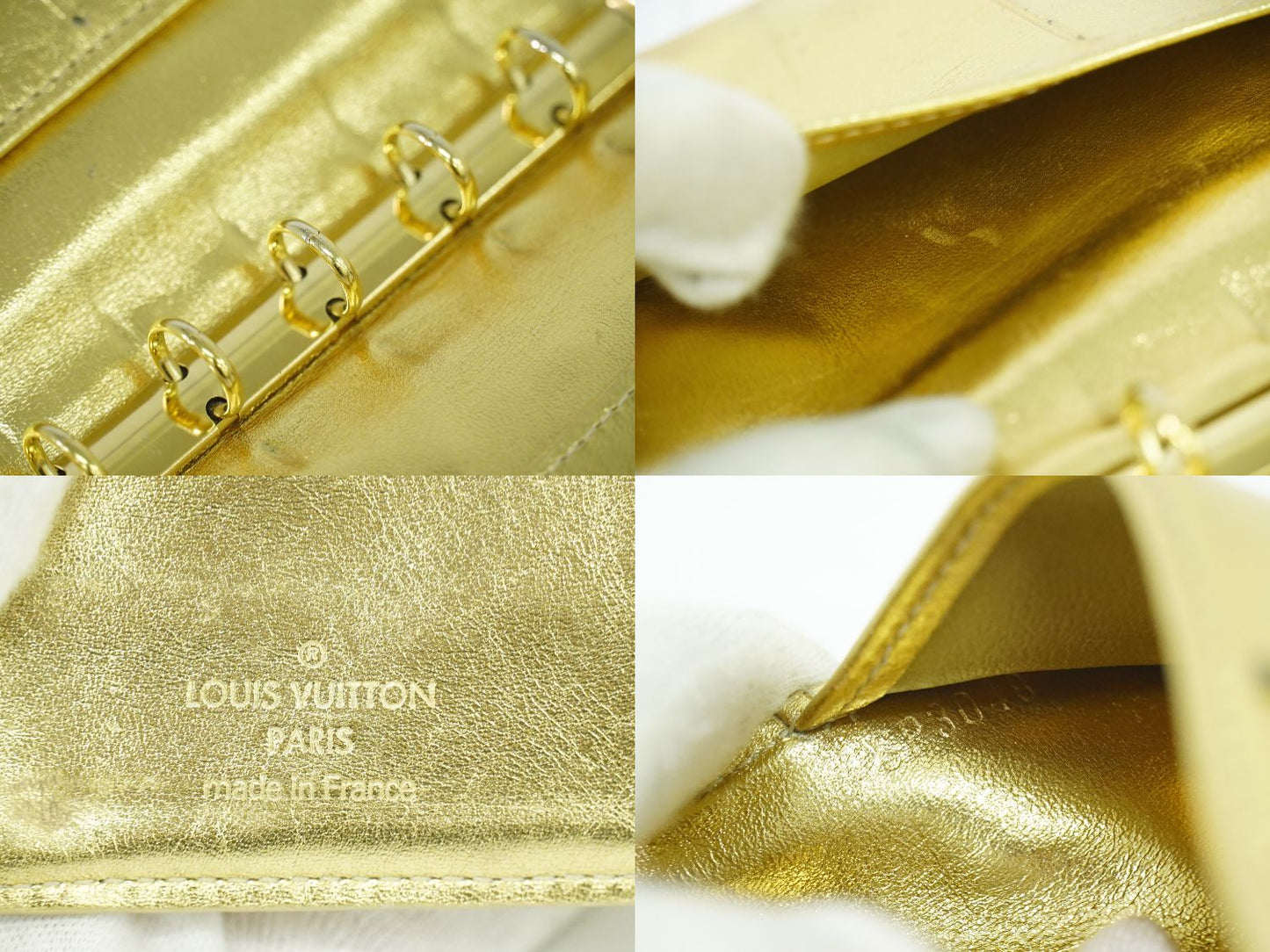 LOUIS VUITTON アジェンダ PM モノグラム ミロワール 手帳カバー ゴールド R20962