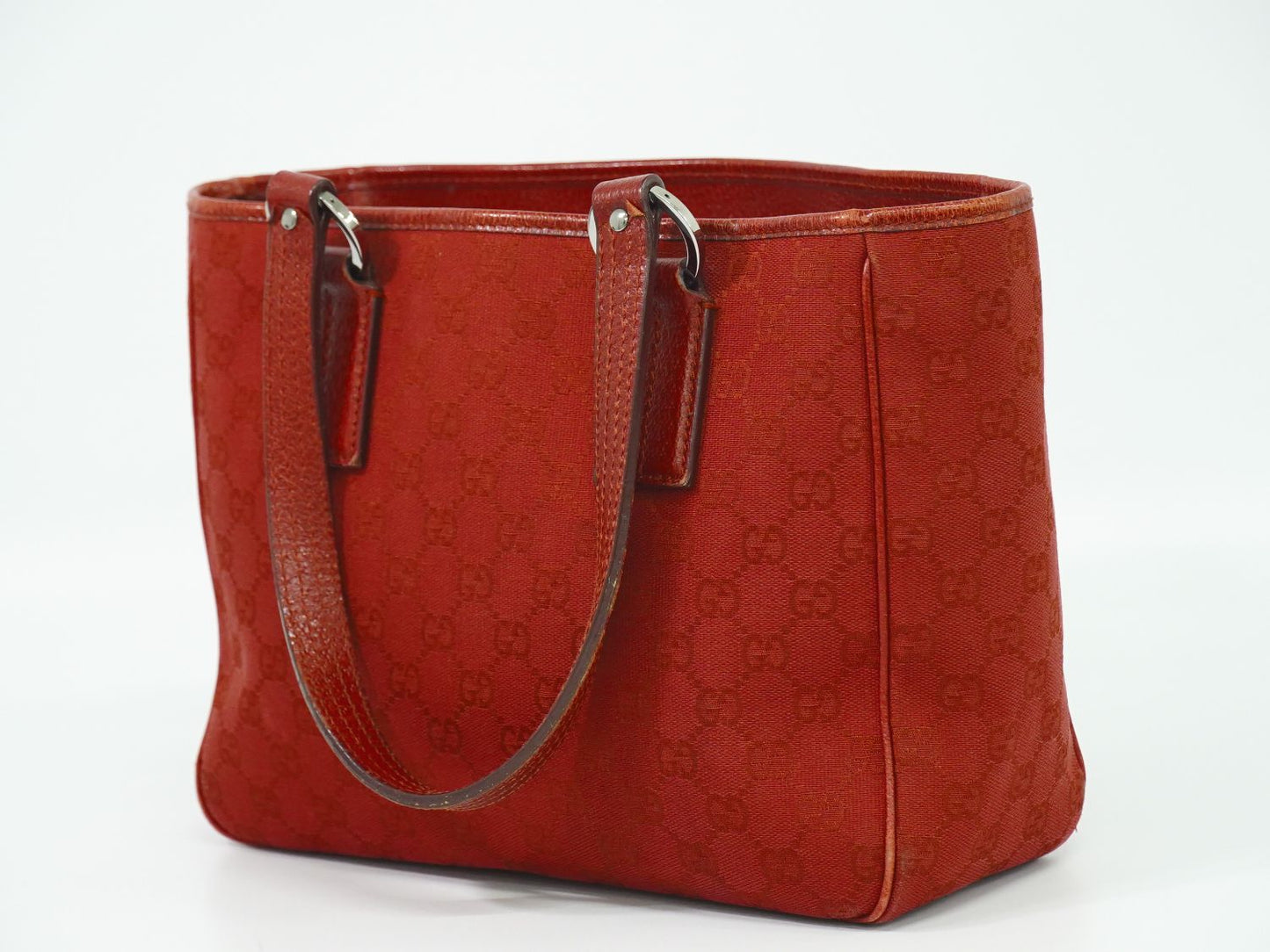 GUCCI GGキャンバス トートバッグ レッド 113019