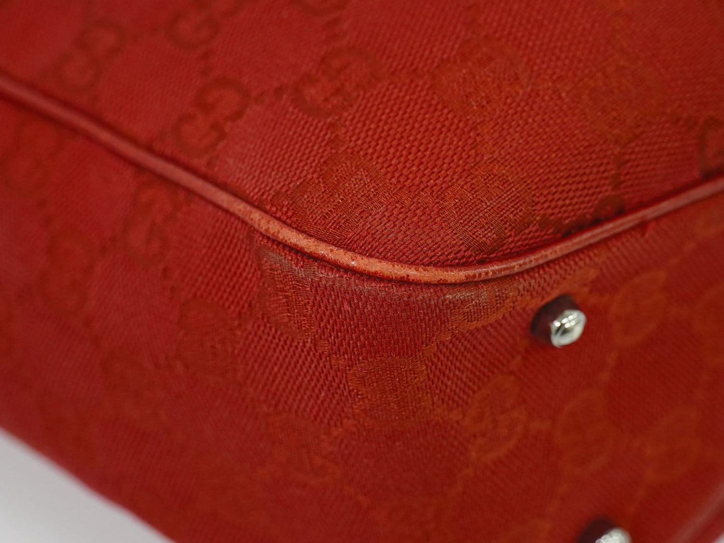 GUCCI GGキャンバス トートバッグ レッド 113019