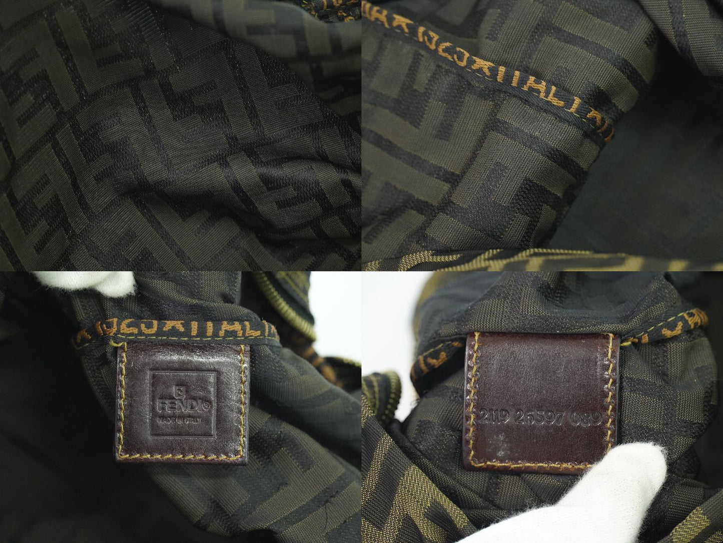FENDI ズッカ ハンドバッグ ブラウン 26597