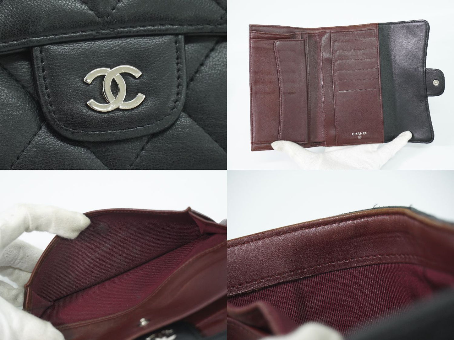 CHANEL ココマーク マトラッセ 長財布 ブラック