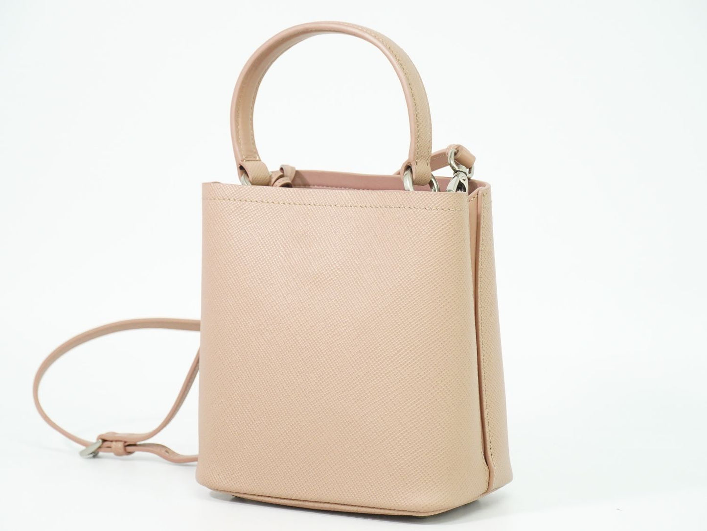 PRADA パニエ スモール 2WAY ショルダーバッグ ピンクベージュ 1BA217