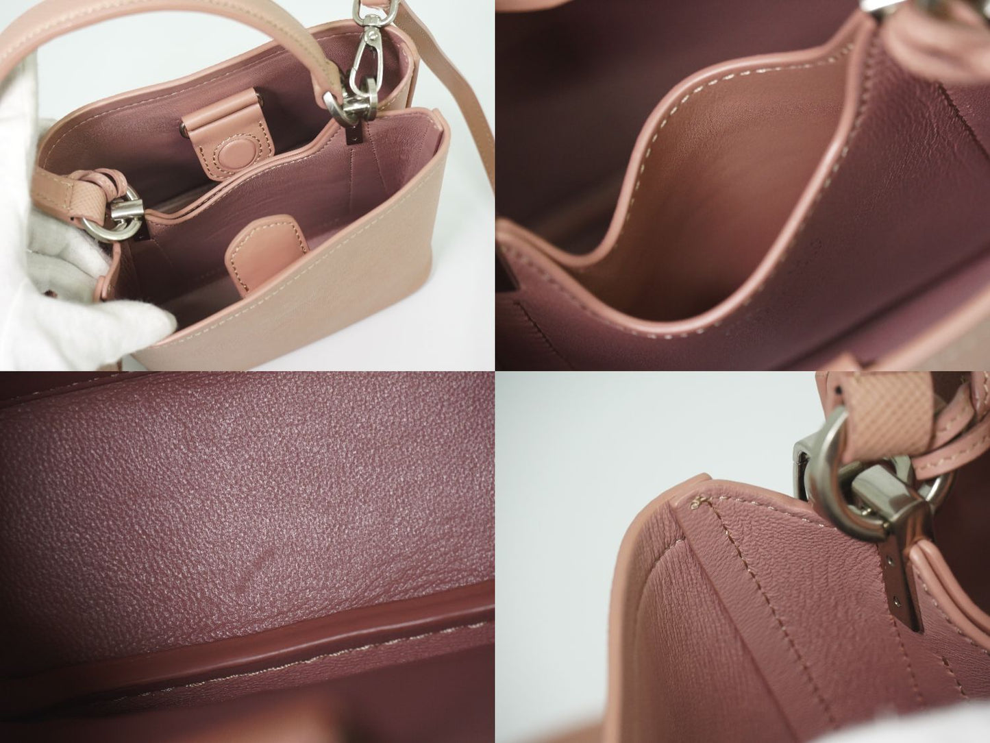 PRADA パニエ スモール 2WAY ショルダーバッグ ピンクベージュ 1BA217