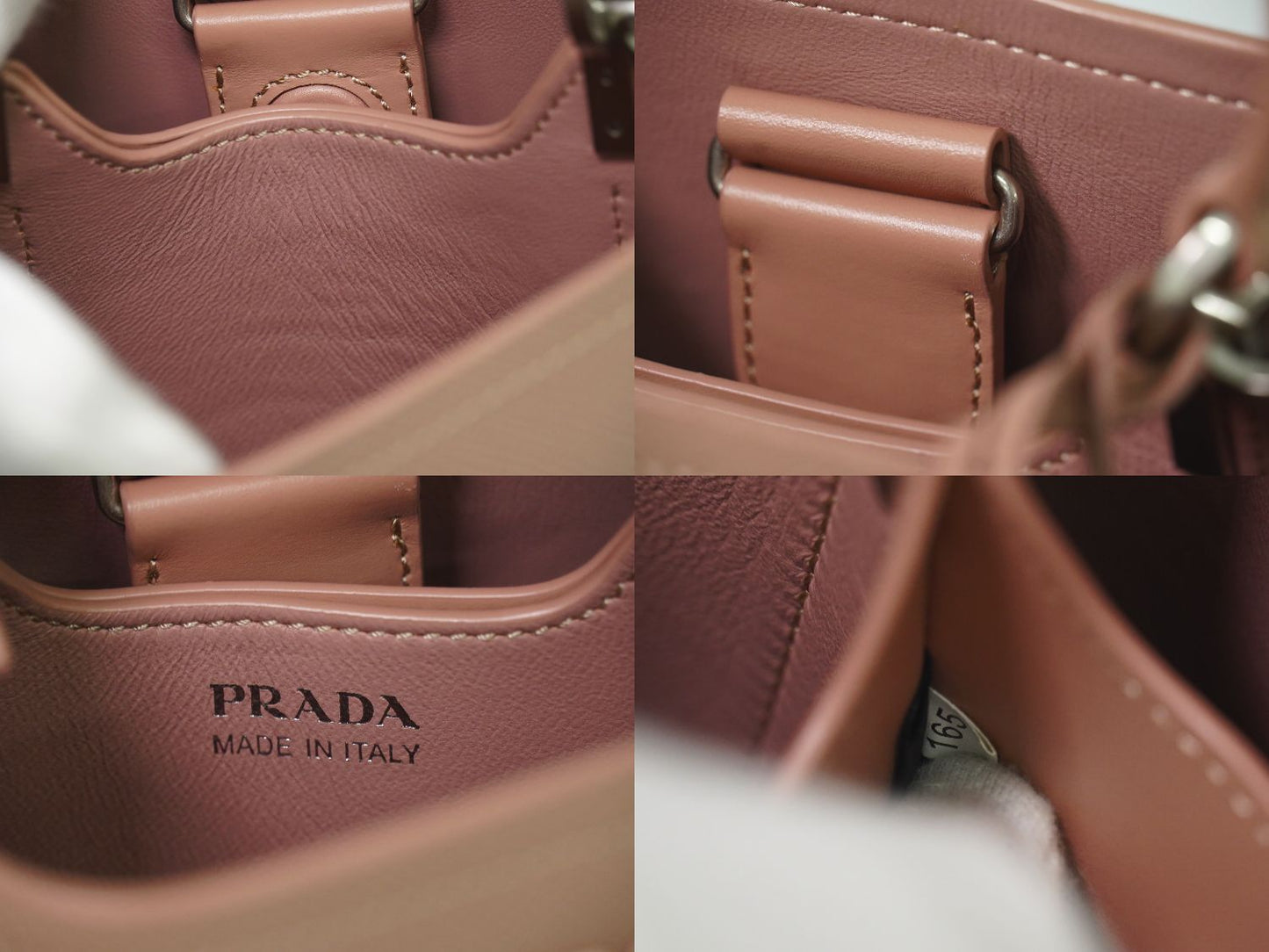 PRADA パニエ スモール 2WAY ショルダーバッグ ピンクベージュ 1BA217