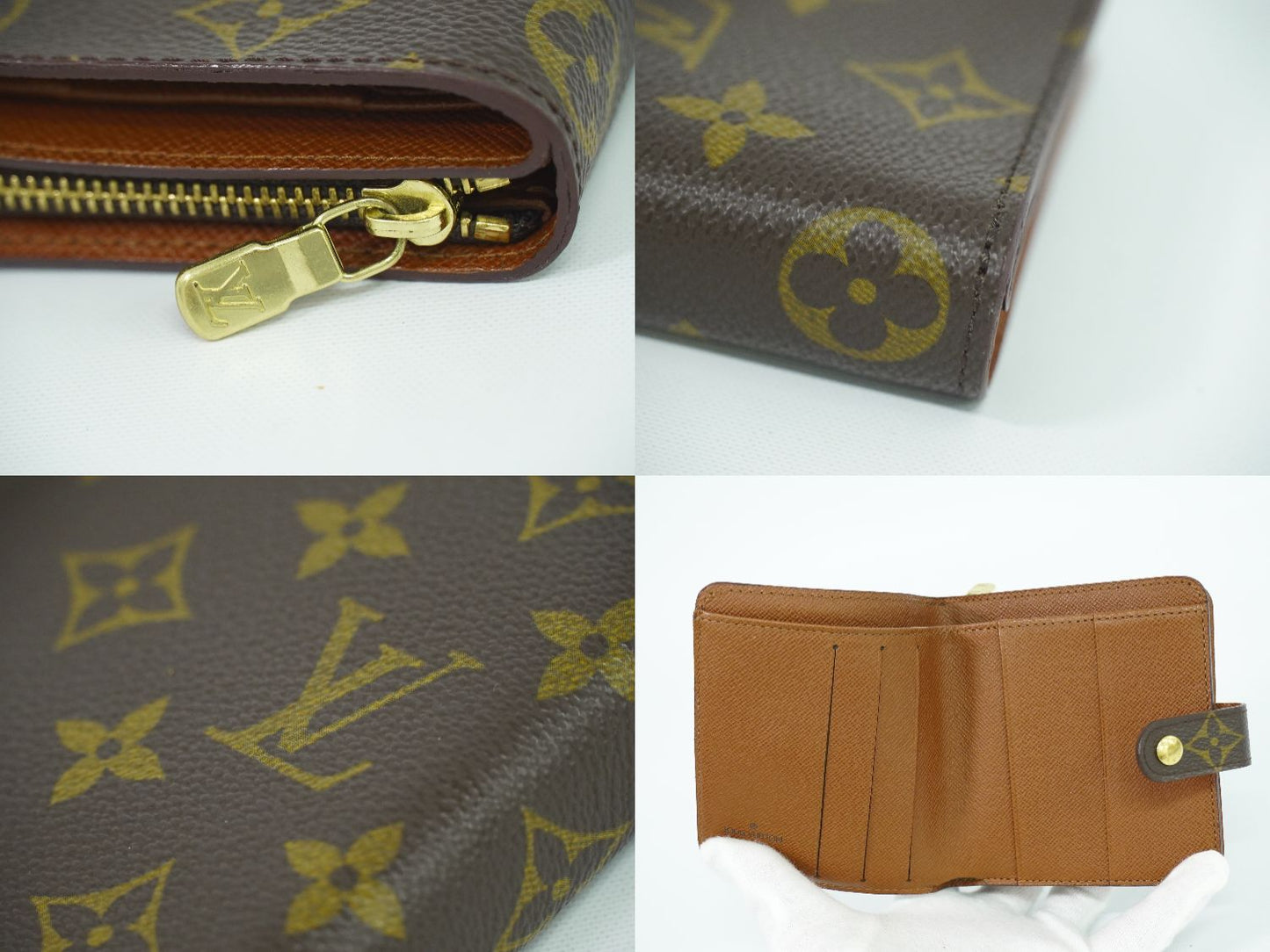 LOUIS VUITTON コンパクトジップ モノグラム 折財布 M61667