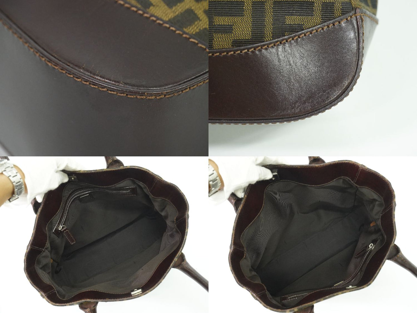 FENDI ズッカ トートバッグ ブラウン 16328