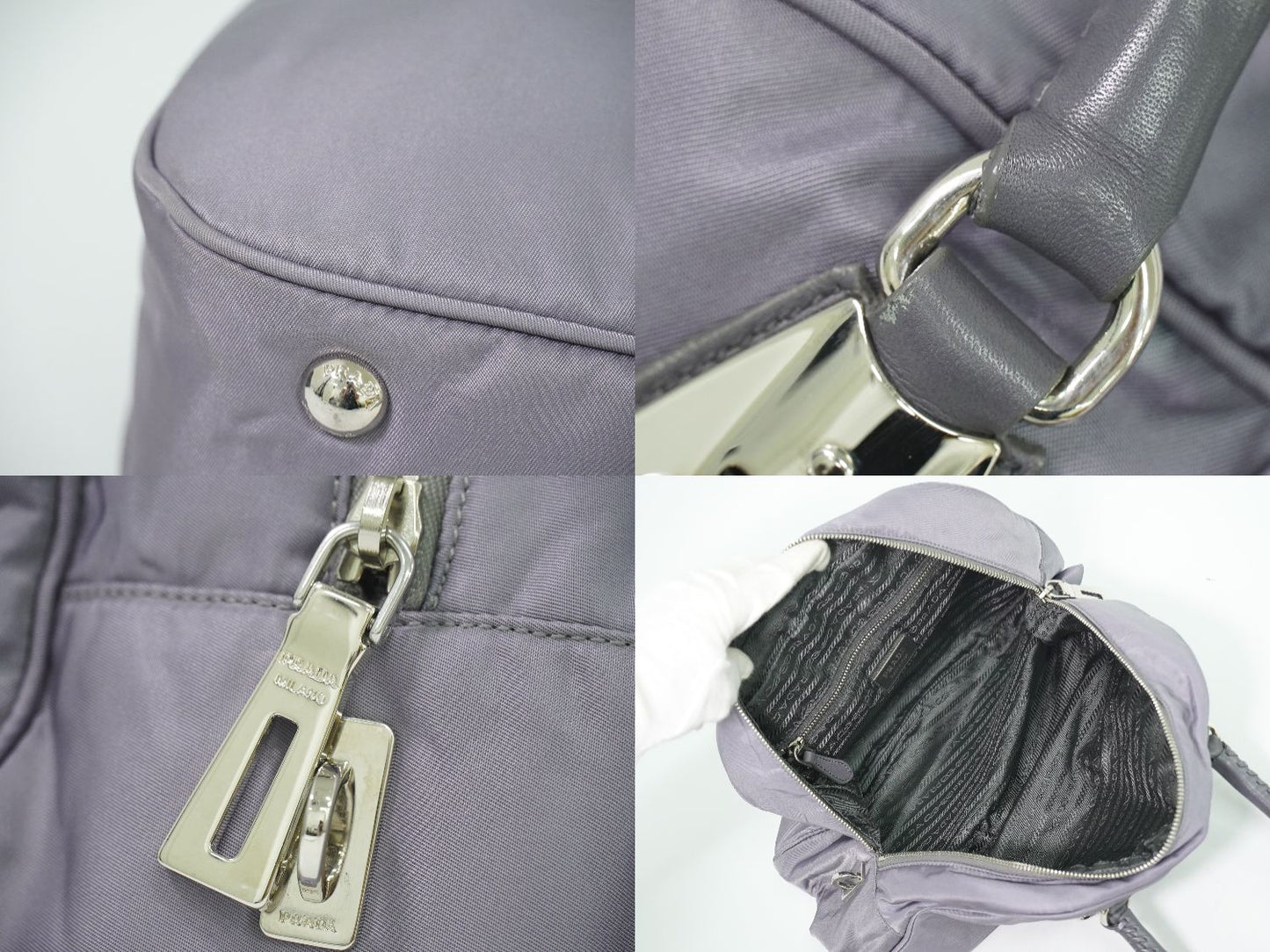 PRADA ハンドバッグ グレー