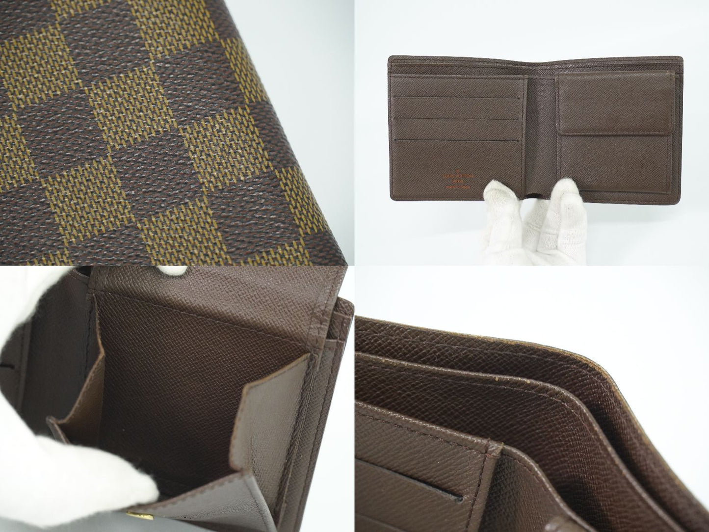 LOUIS VUITTON ポルトビエ カルトクレディ モネ ダミエ エベヌ 折財布 N61665